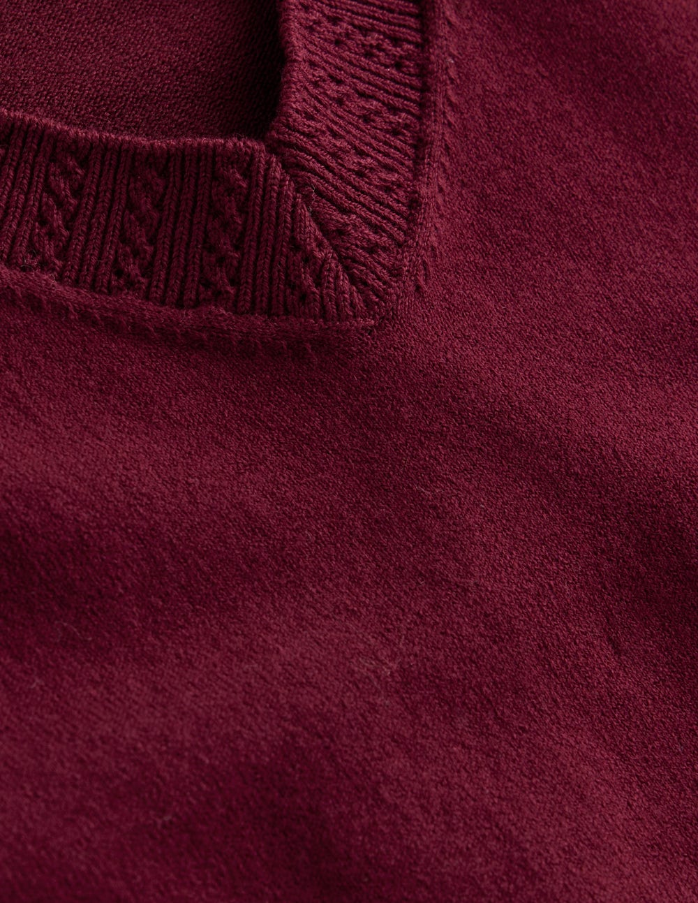 Emilia Cotton V Neck Sweater-Deep Wisteria - Image 8