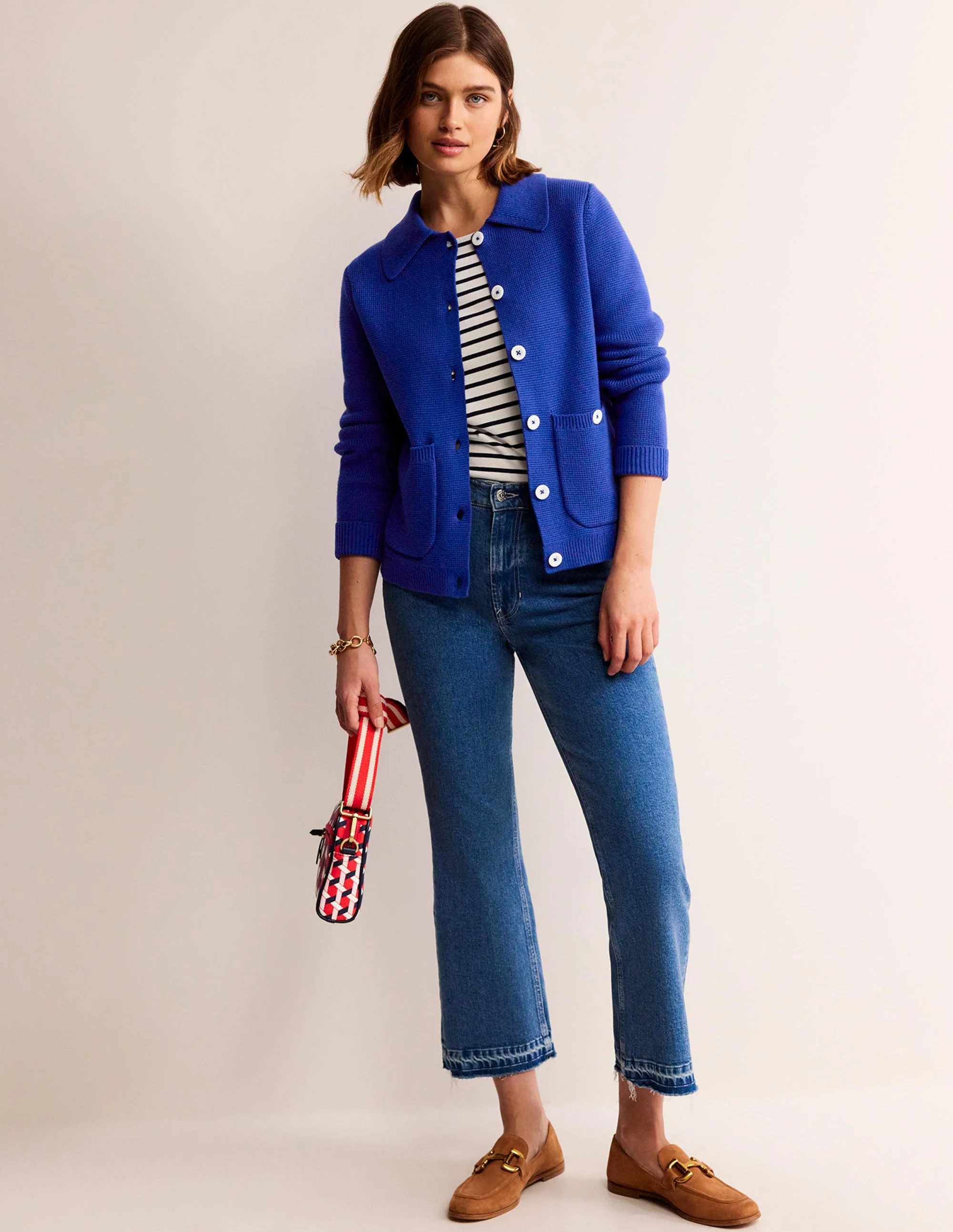 Emily Wool Blend Cardigan-Lapis - Image 4
