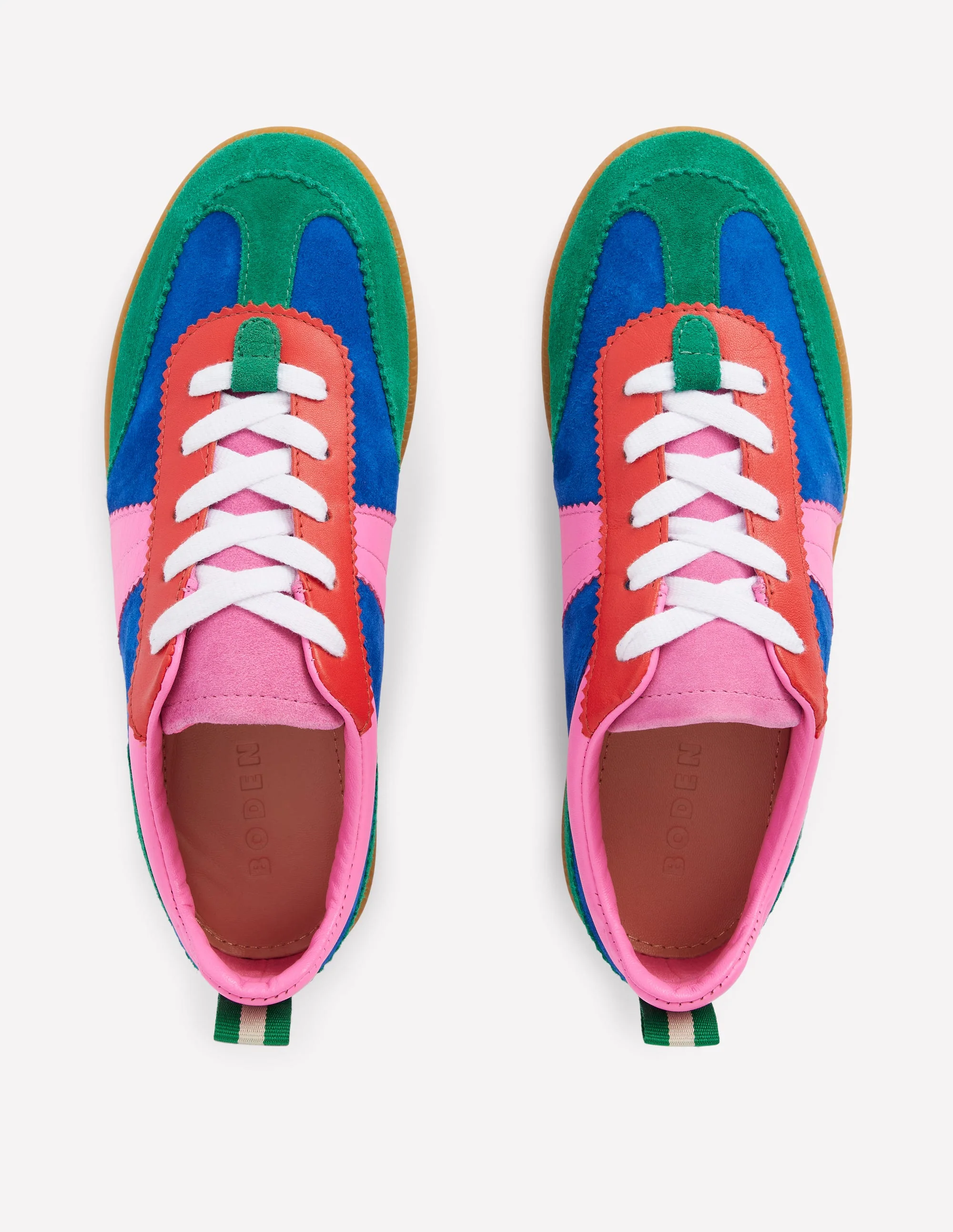 Erin Retro Tennis Trainers-Multi Colourblock - Image 5