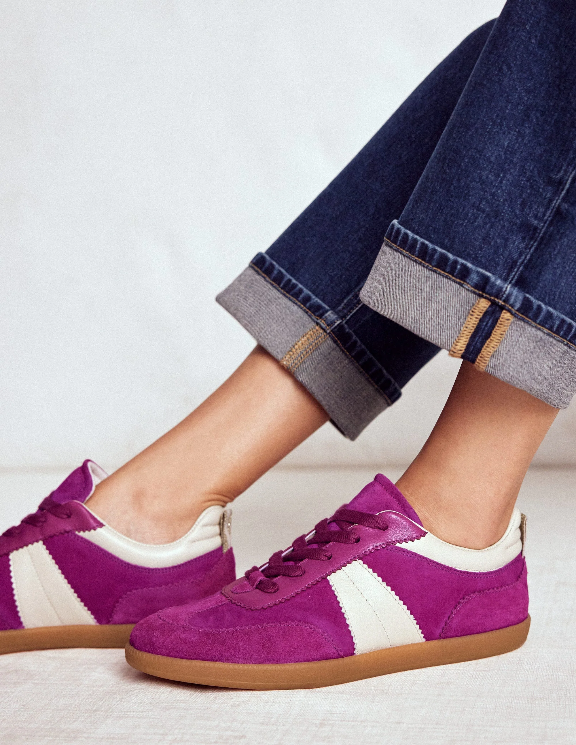 Erin Retro Tennis Trainers-Regal Purple - Image 2