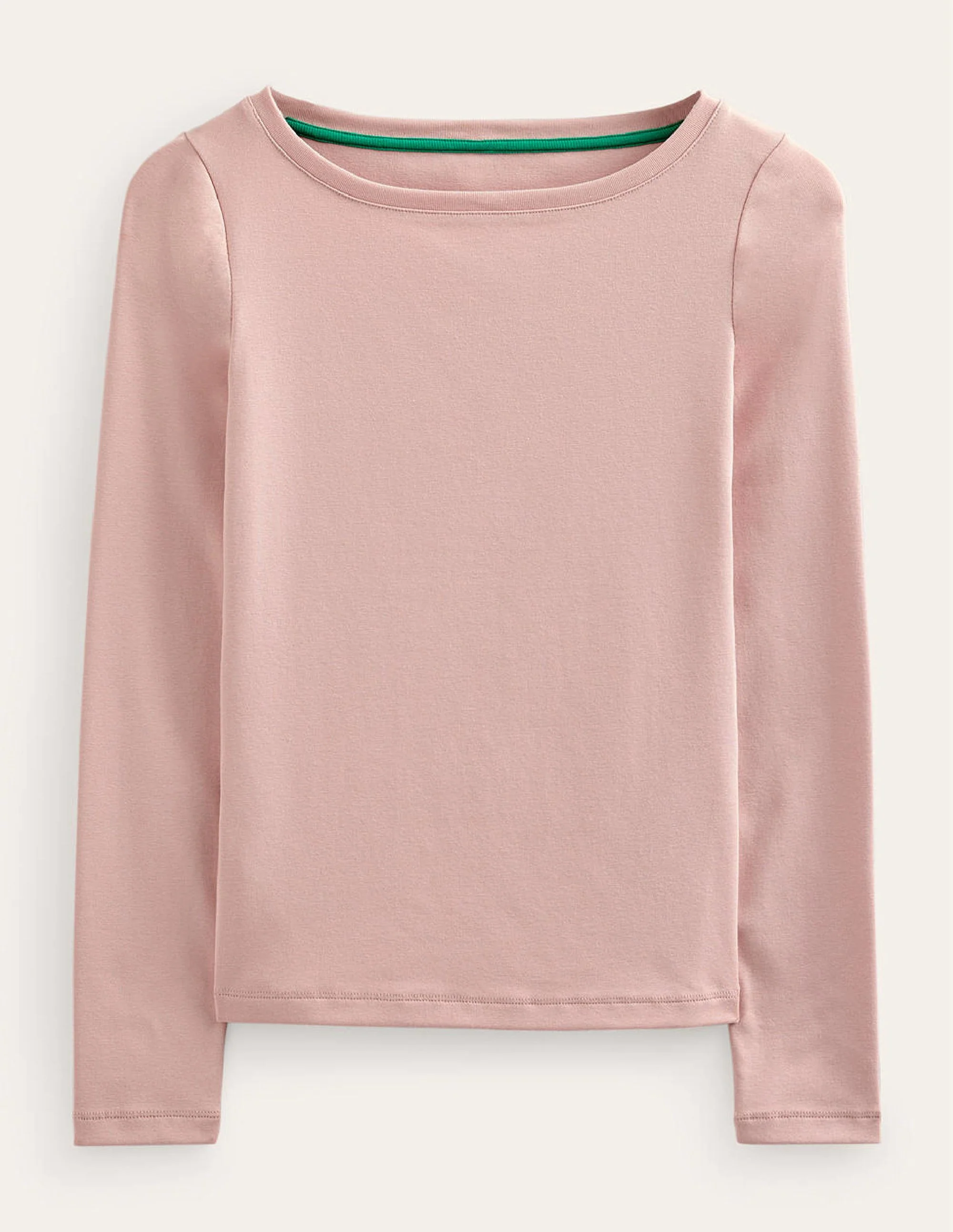 Essential Boat-Neck Jersey Top-Milkshake - Image 5