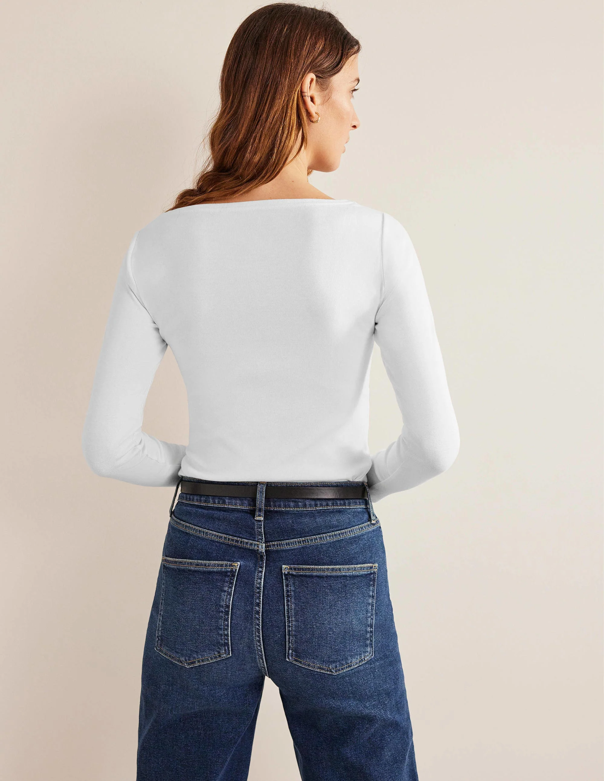 Essential Boatneck Top-White - Image 3