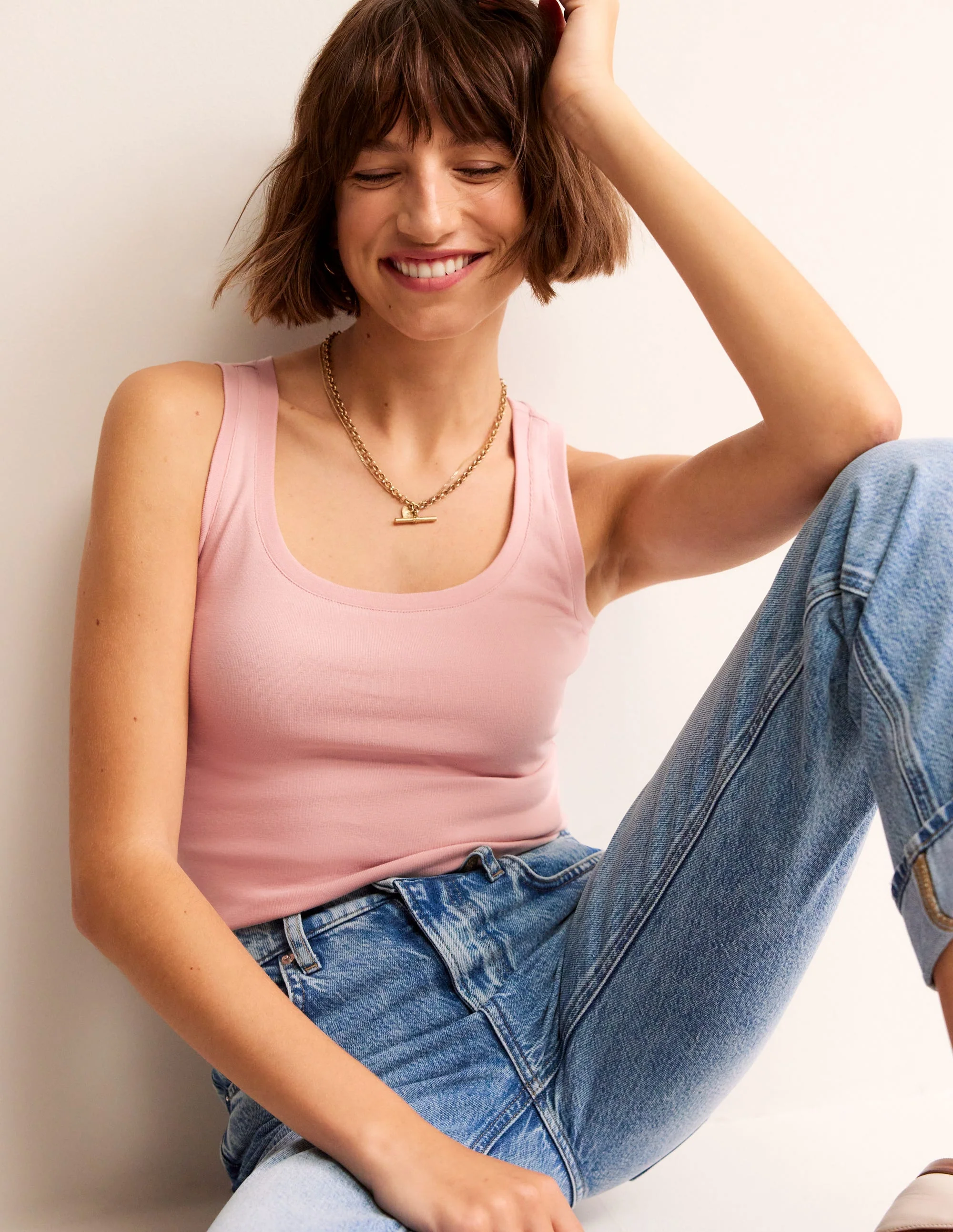 Essential Scoop-Neck Tank-Milkshake