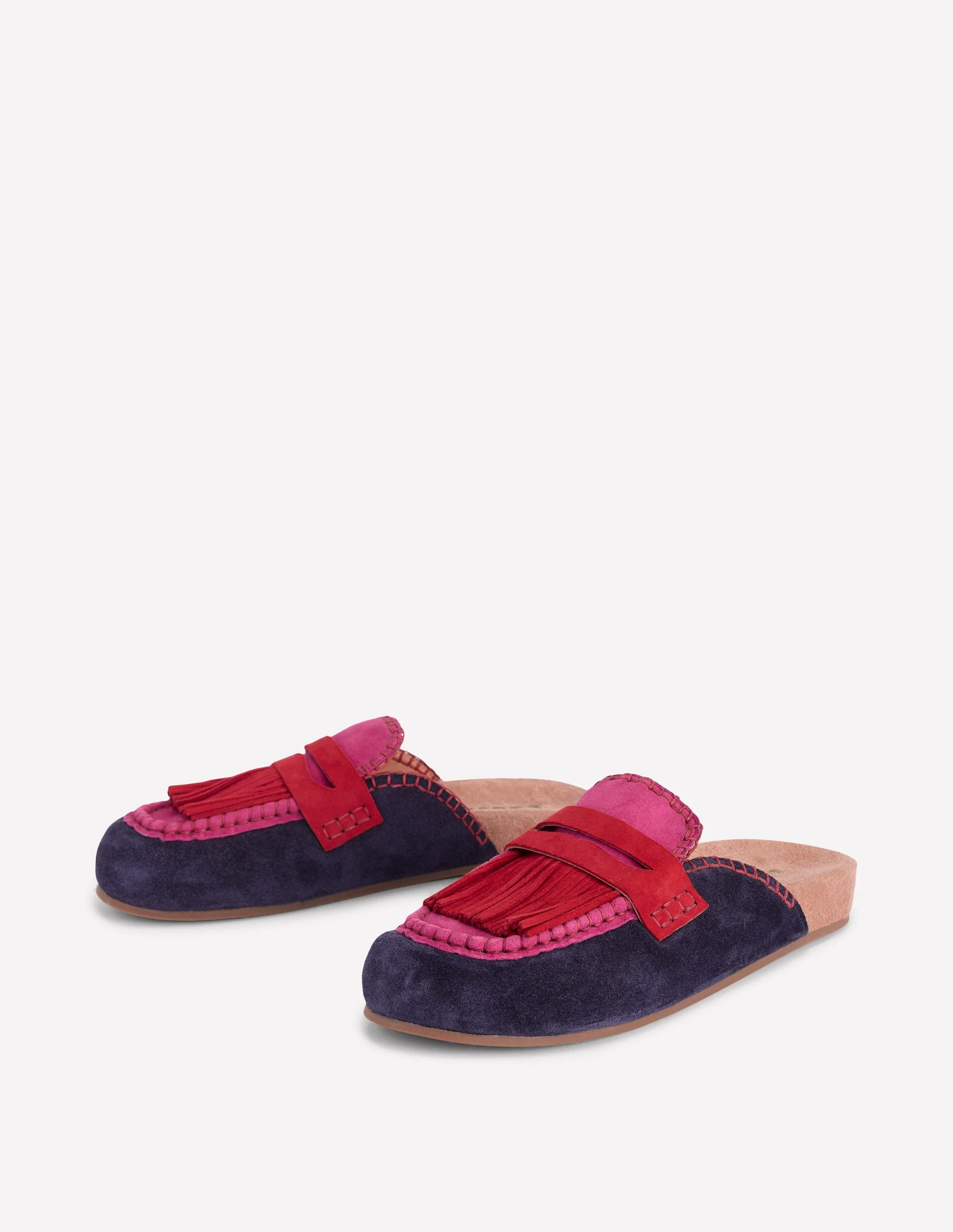 Etta Ghillie Mule Clogs-Colourblock - Image 3
