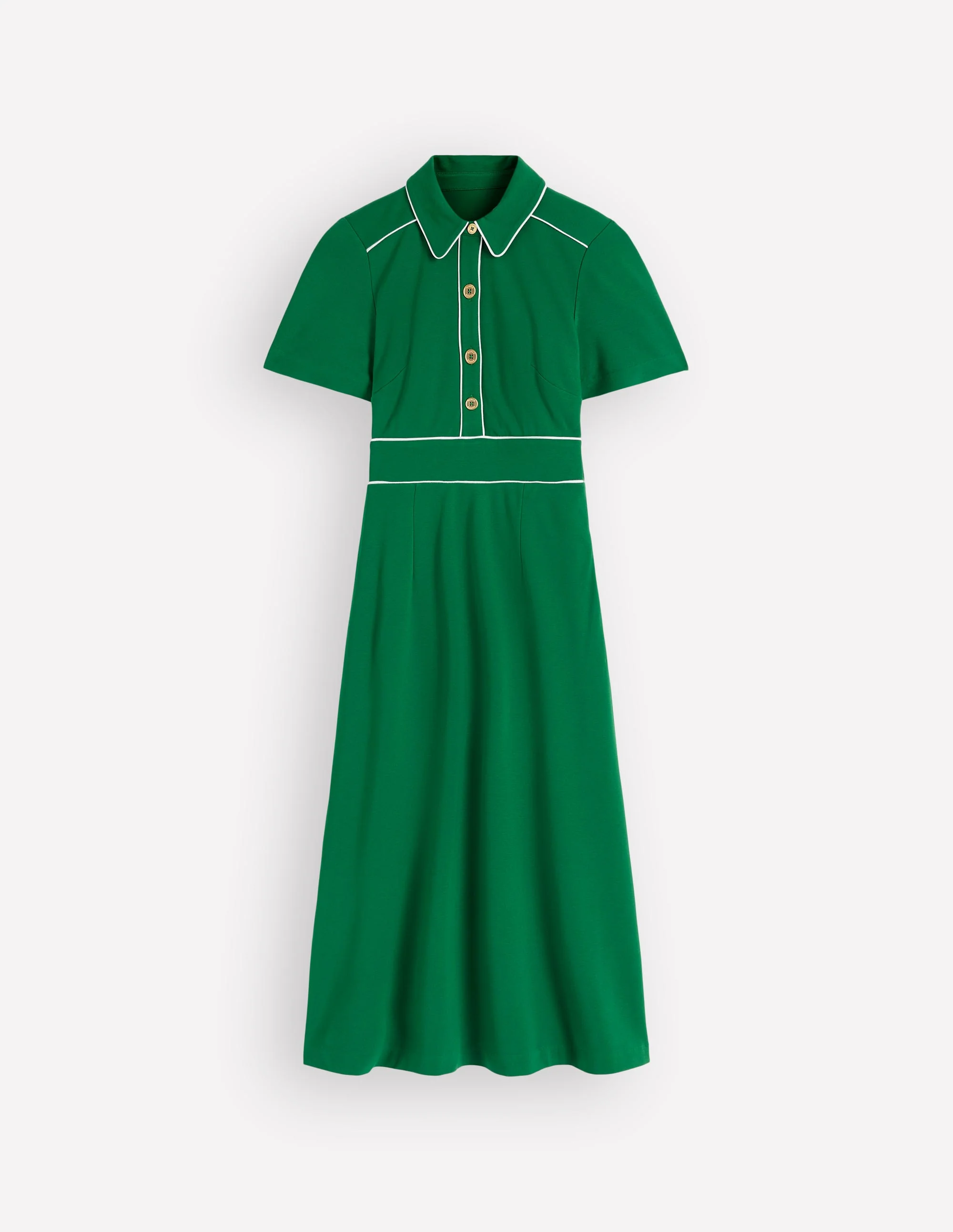 Etta Piping Trim Ponte Dress-Fresh Green - Image 6