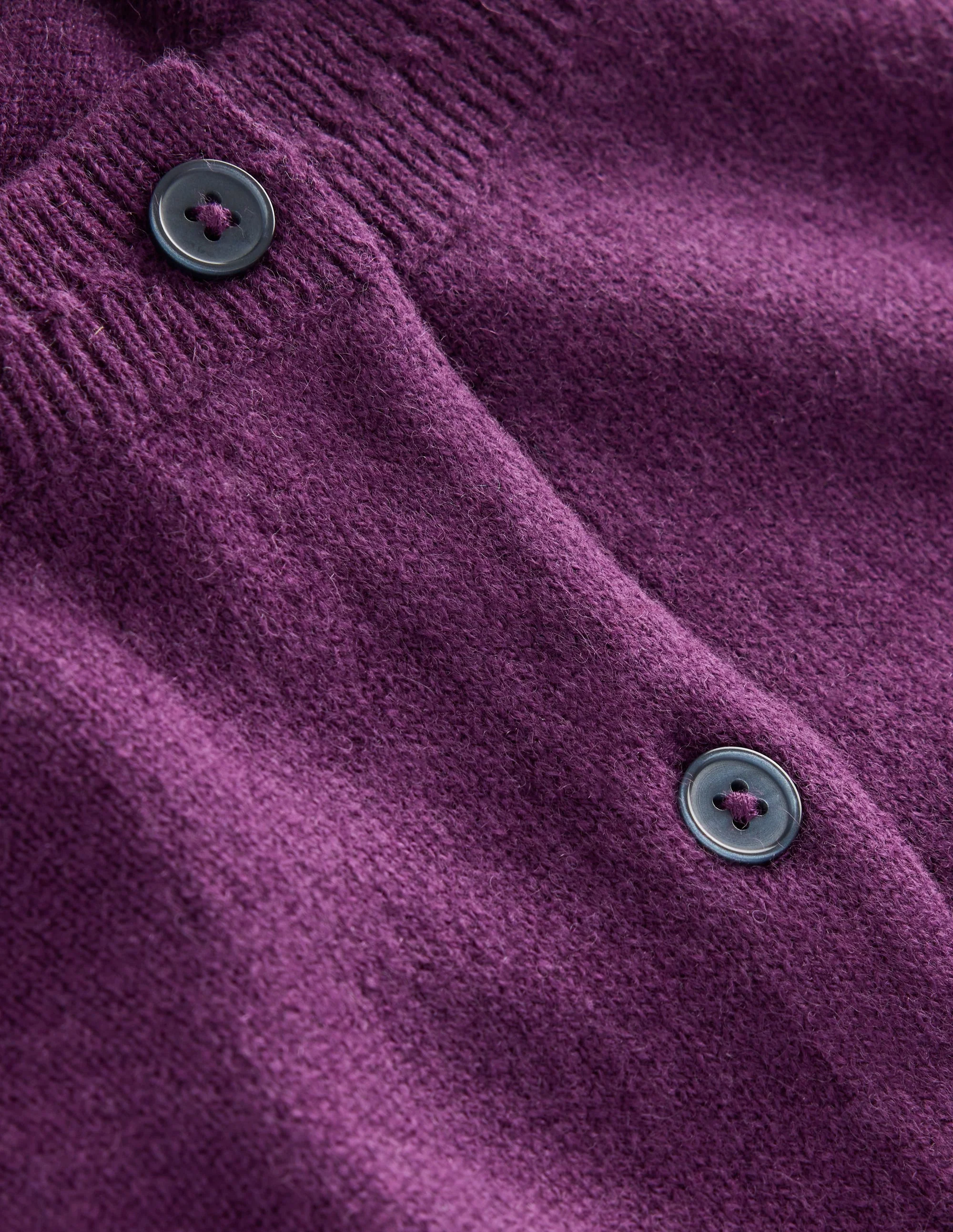 Eva Cashmere Cropped Cardigan-Damson Purple - Image 6