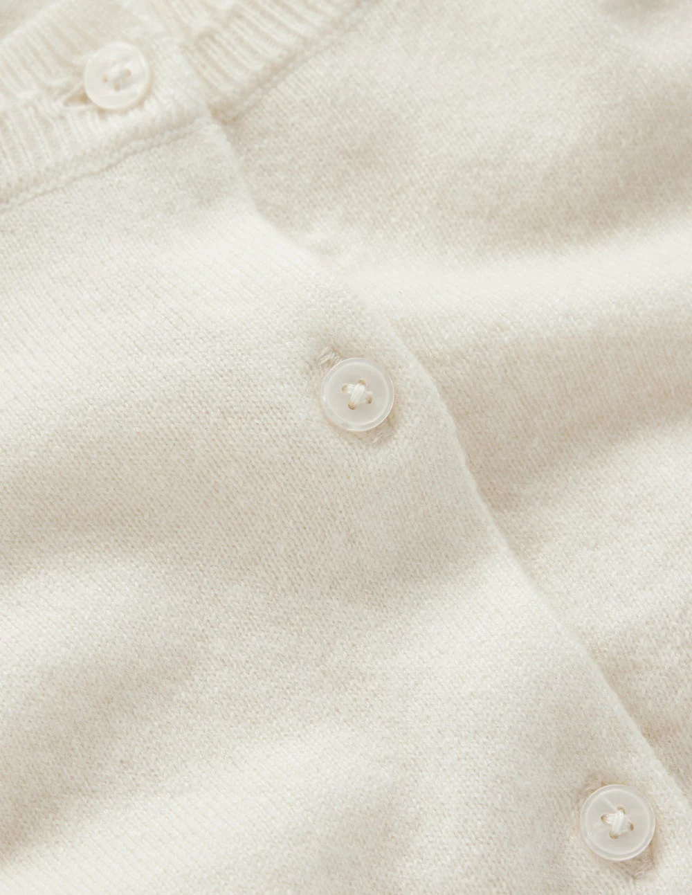 Eva Cashmere Cropped Cardigan-Warm Ivory - Image 6