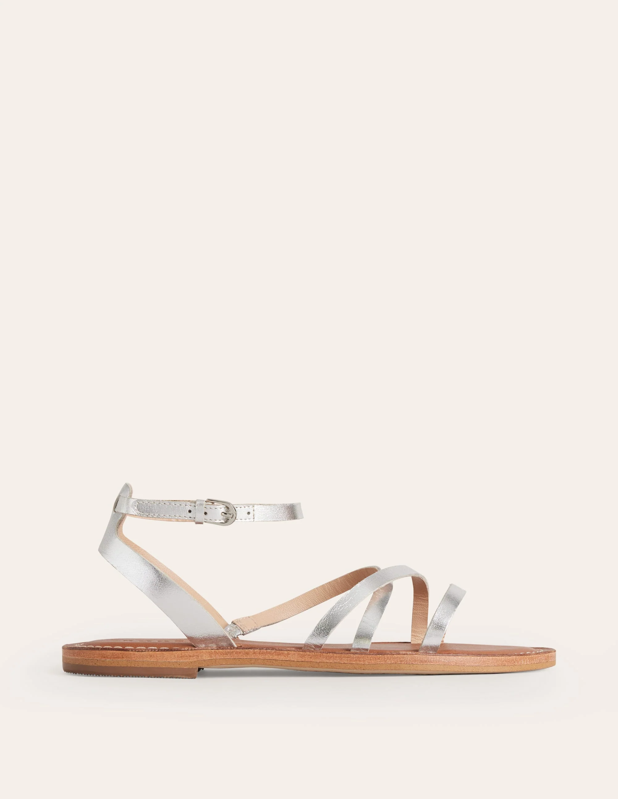 Everyday Flat Sandals-Silver Metallic - Image 2