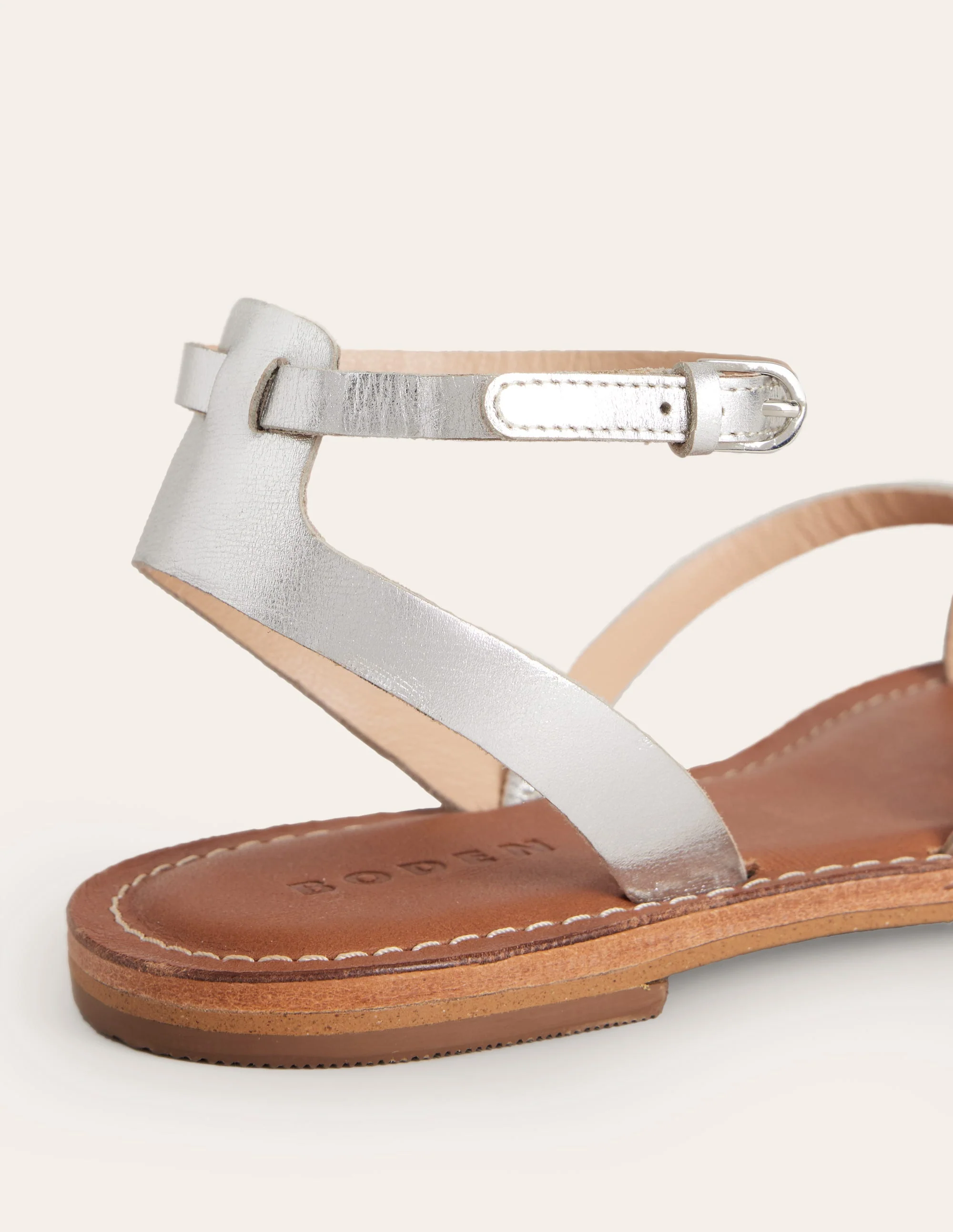 Everyday Flat Sandals-Silver Metallic - Image 4