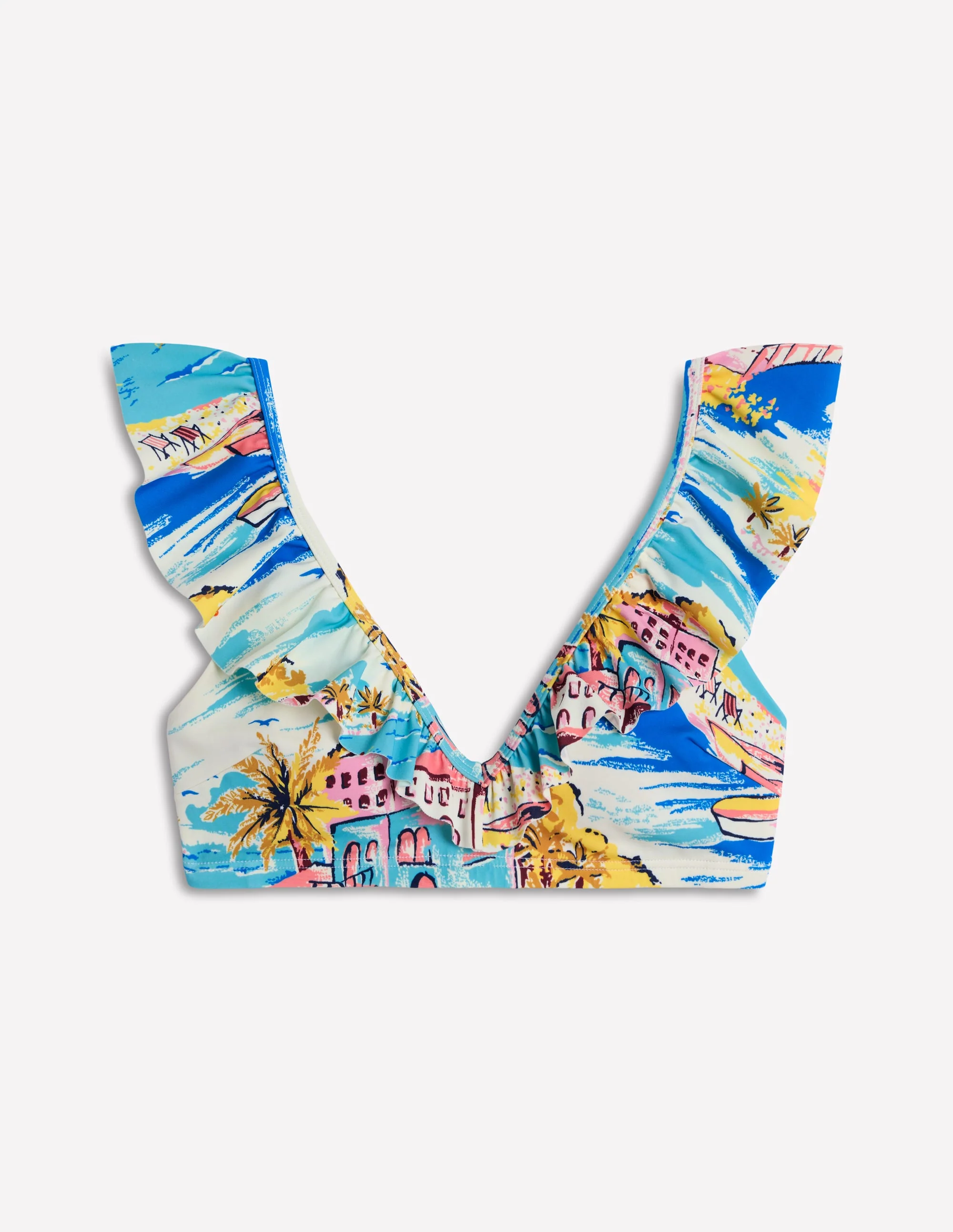 Evia Ruffle Bikini Top-Multi, Paradise Bay - Image 8