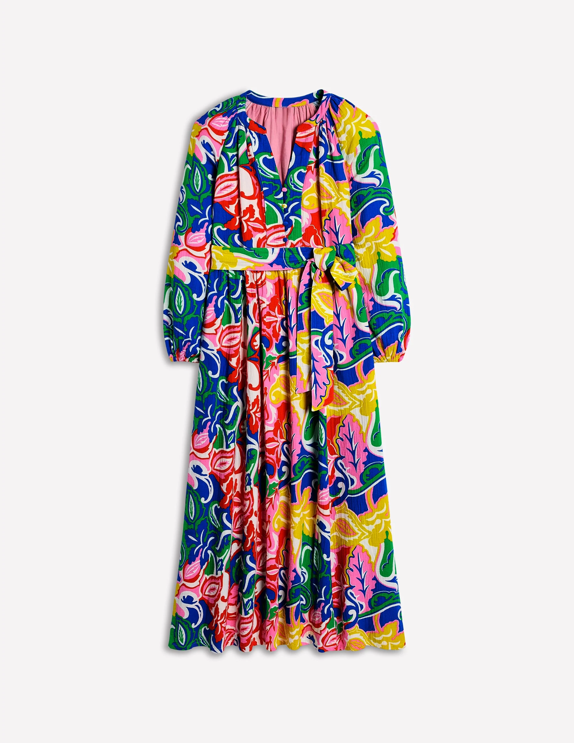 Faye Double Cloth Dress-Multi, Foliage Twirl - Image 5
