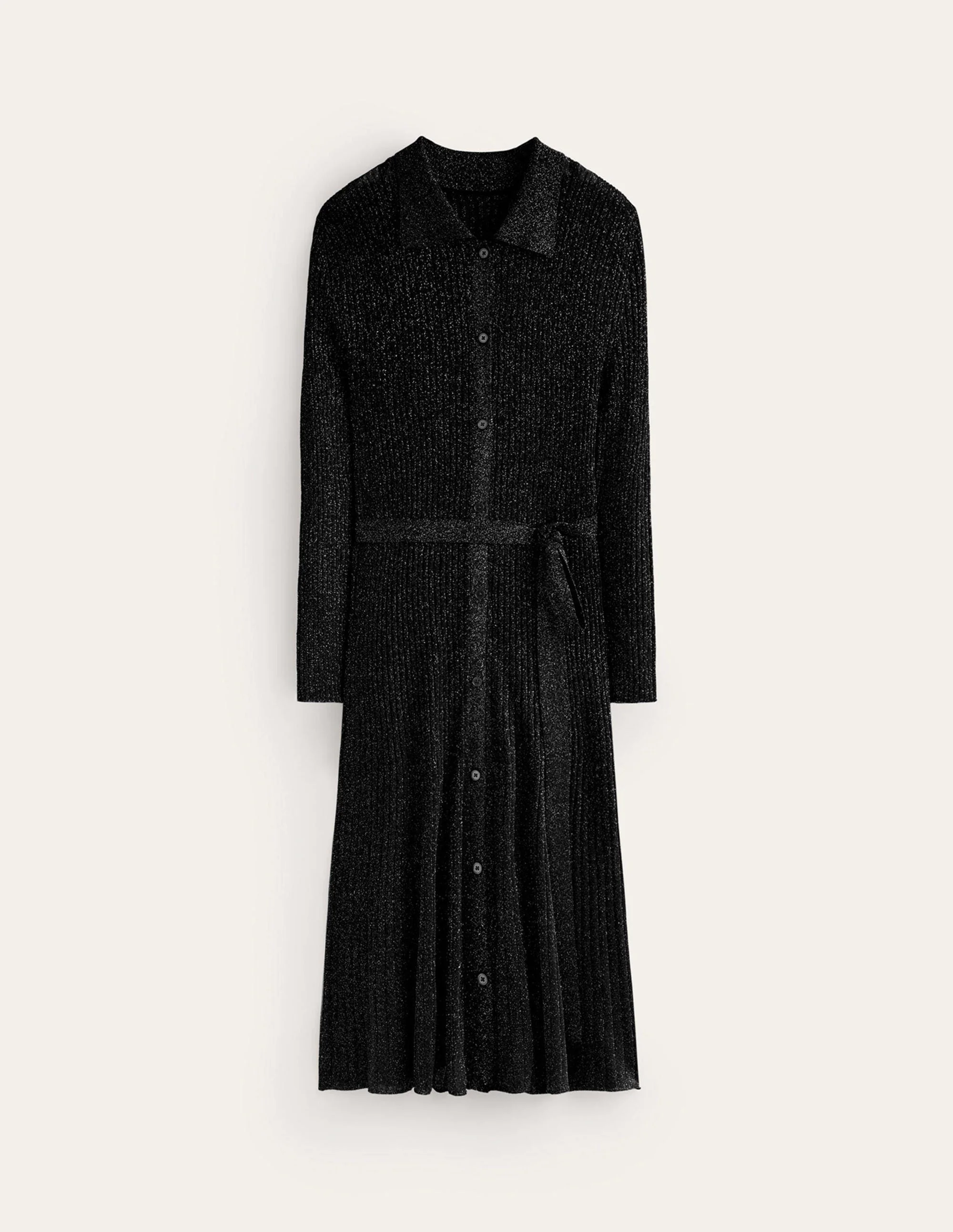 Faye Sparkle Knitted Dress-Black - Image 5