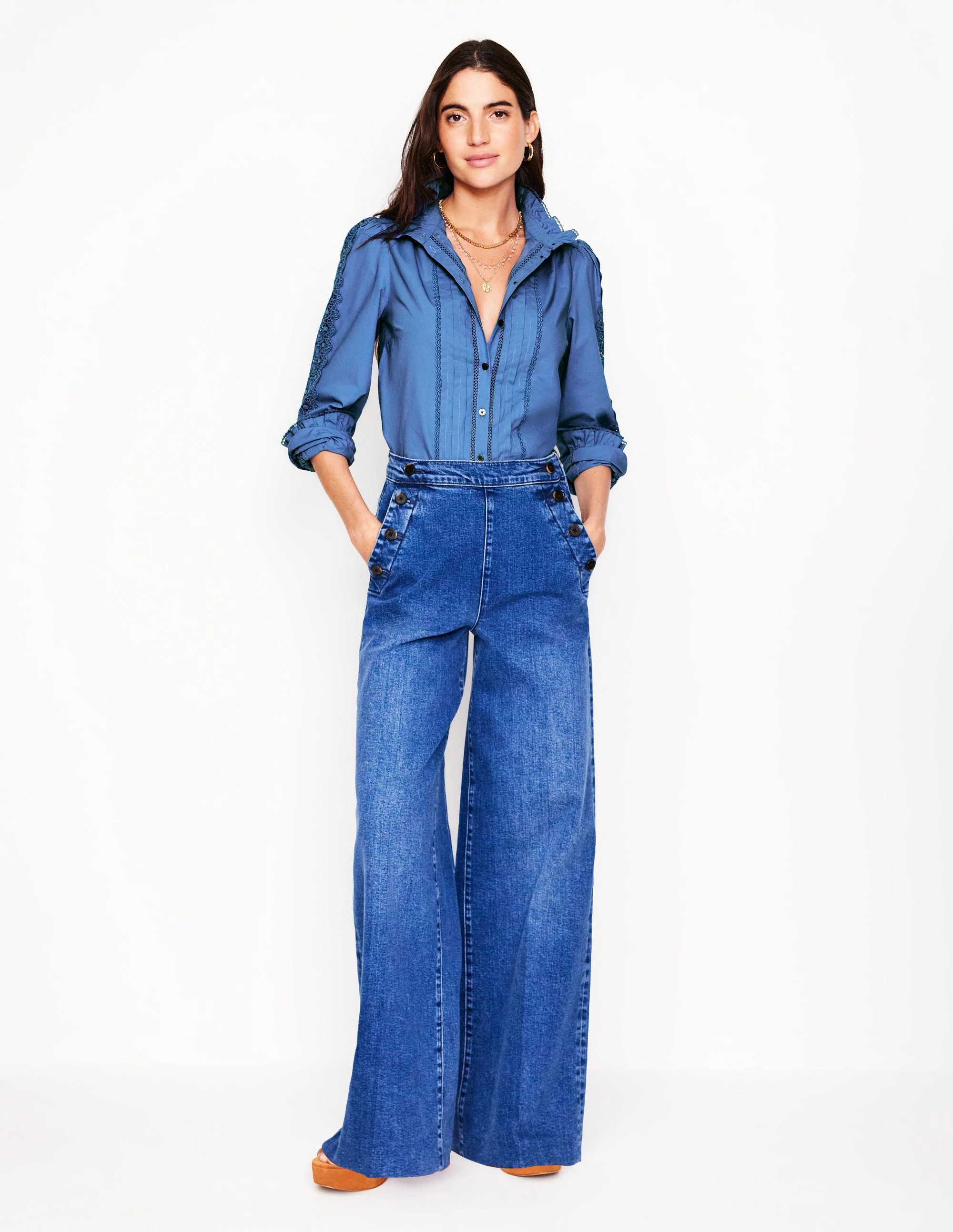 Felicity Lace Blouse-Blue River - Image 6