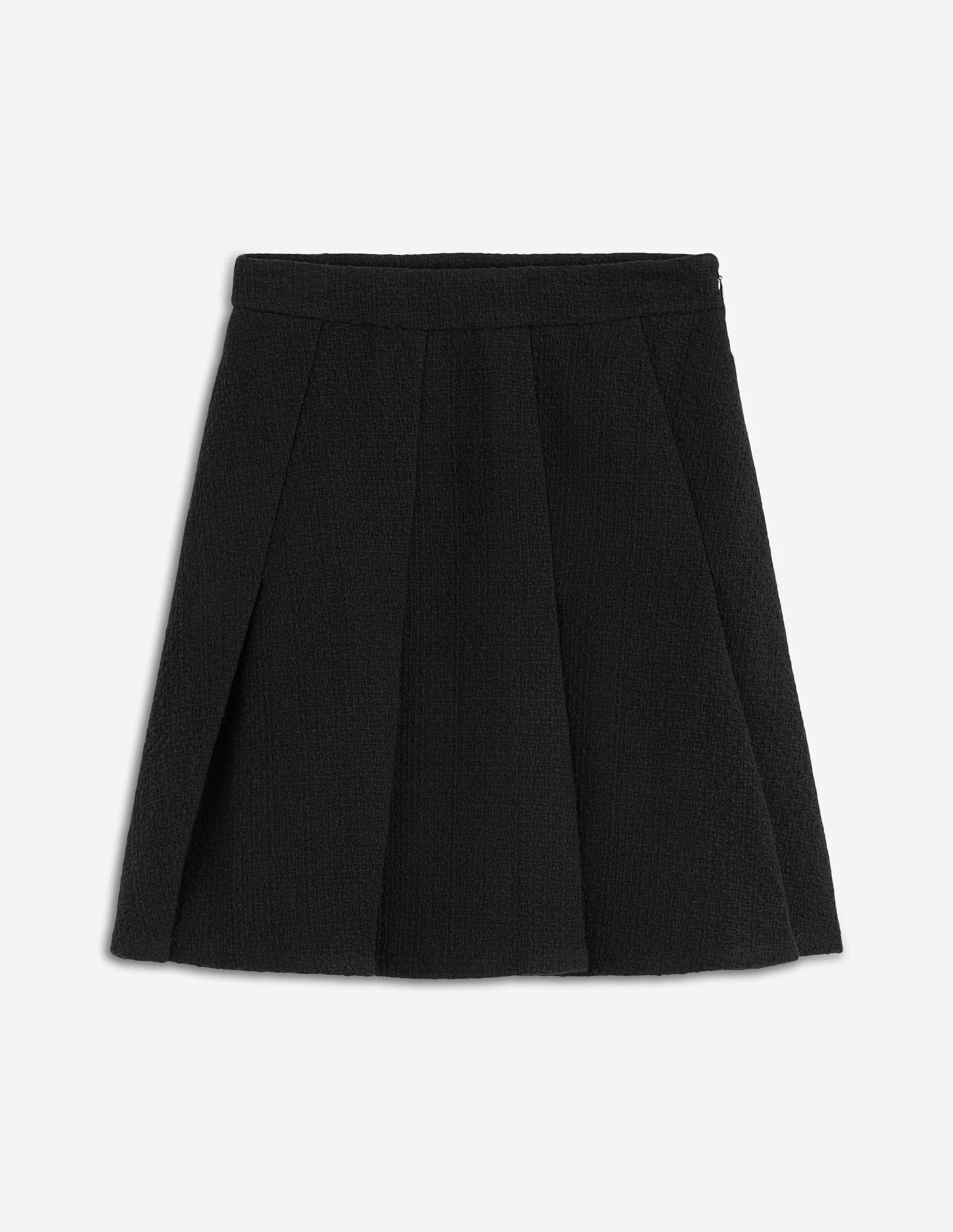 Flippy Textured Skirt-Black - Image 5
