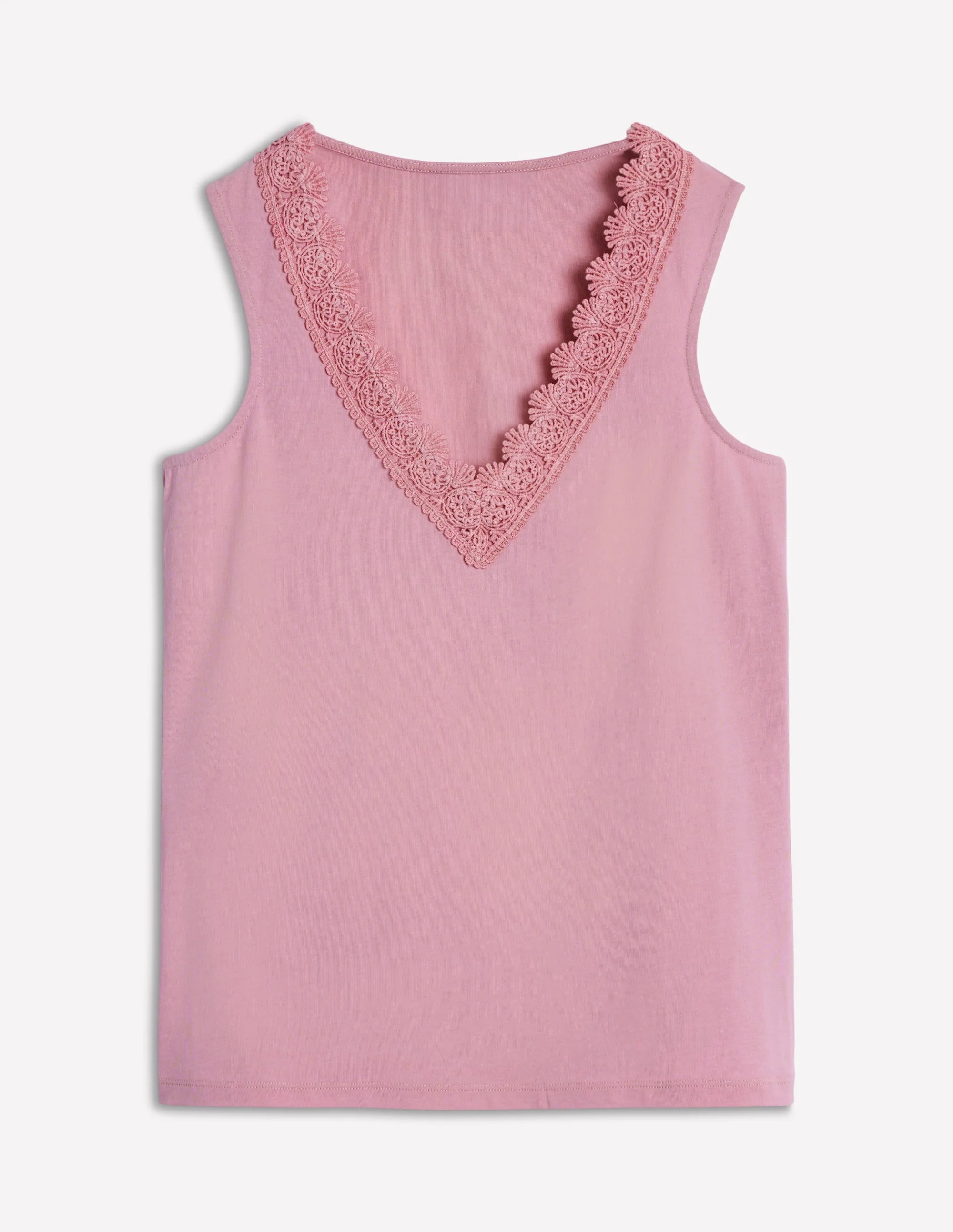 Flora Lace Trim Vest-Iris Pink - Image 4