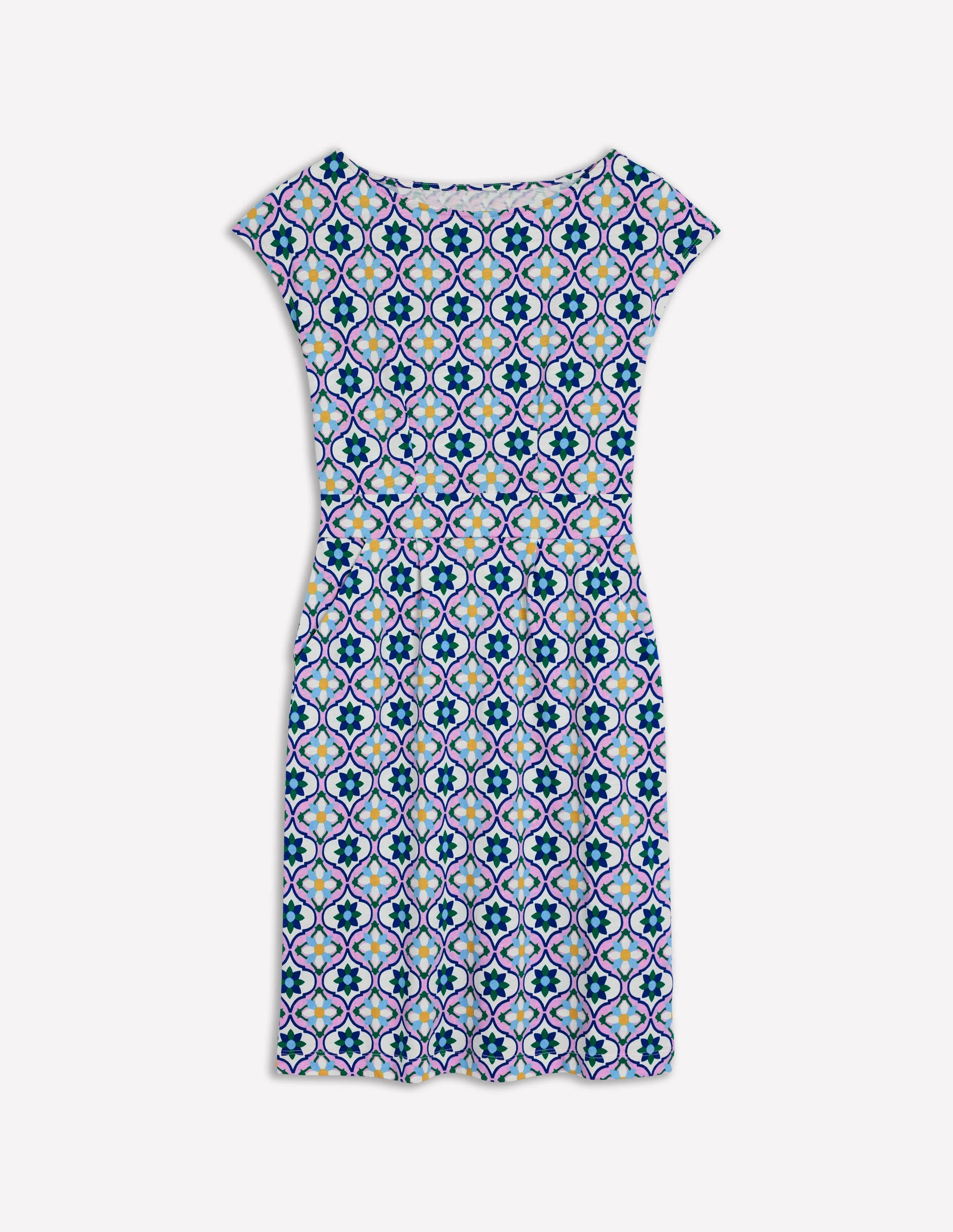 Florrie Jersey Dress-Multi, Floweret Tile - Image 5