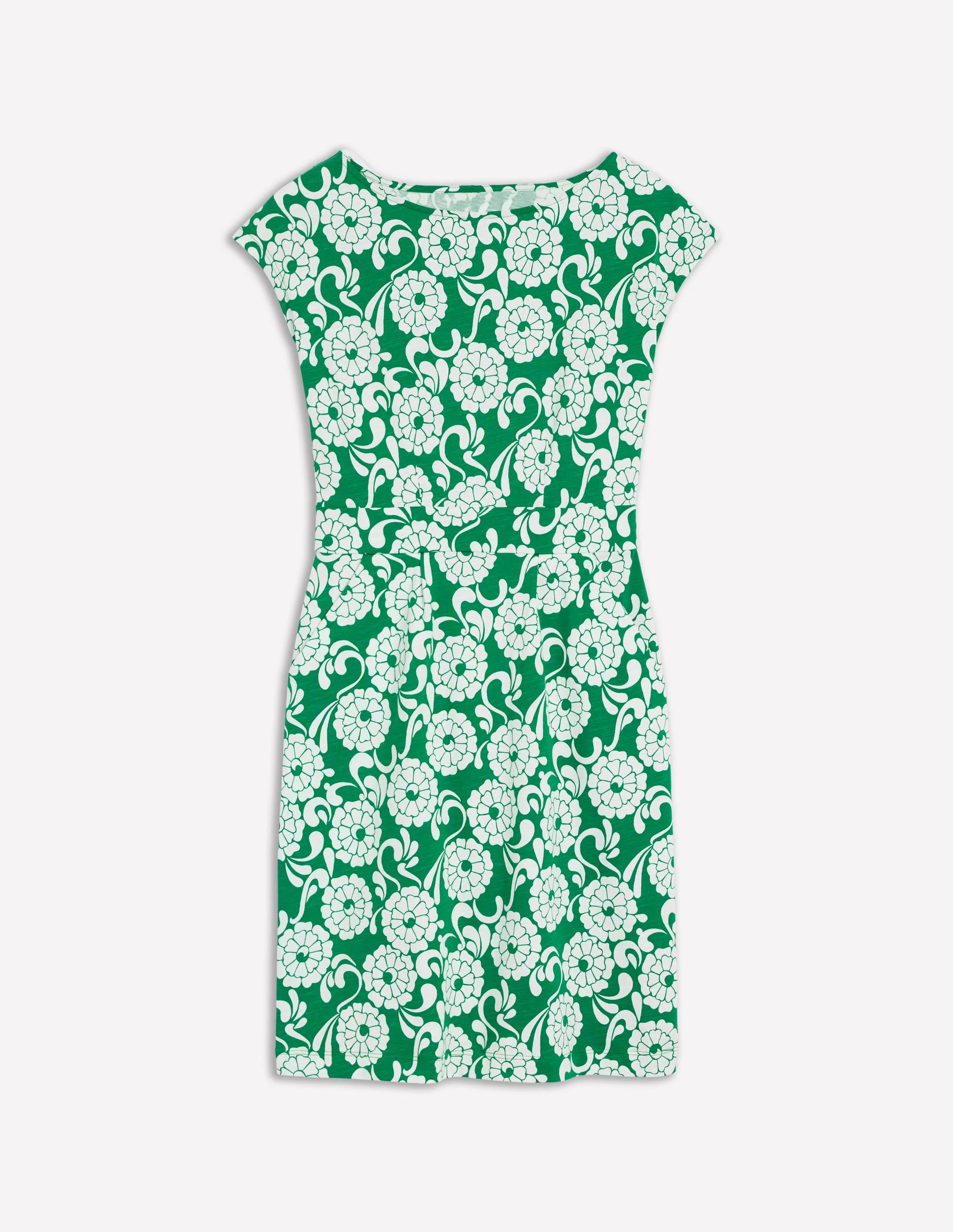 Florrie Jersey Dress-Rich Emerald, Blossom Swirl - Image 5