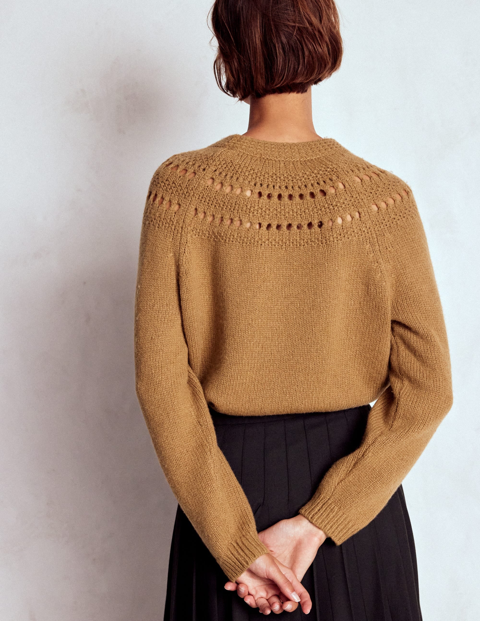 Fluffy Chunky Sweater-Camel Melange - Image 3