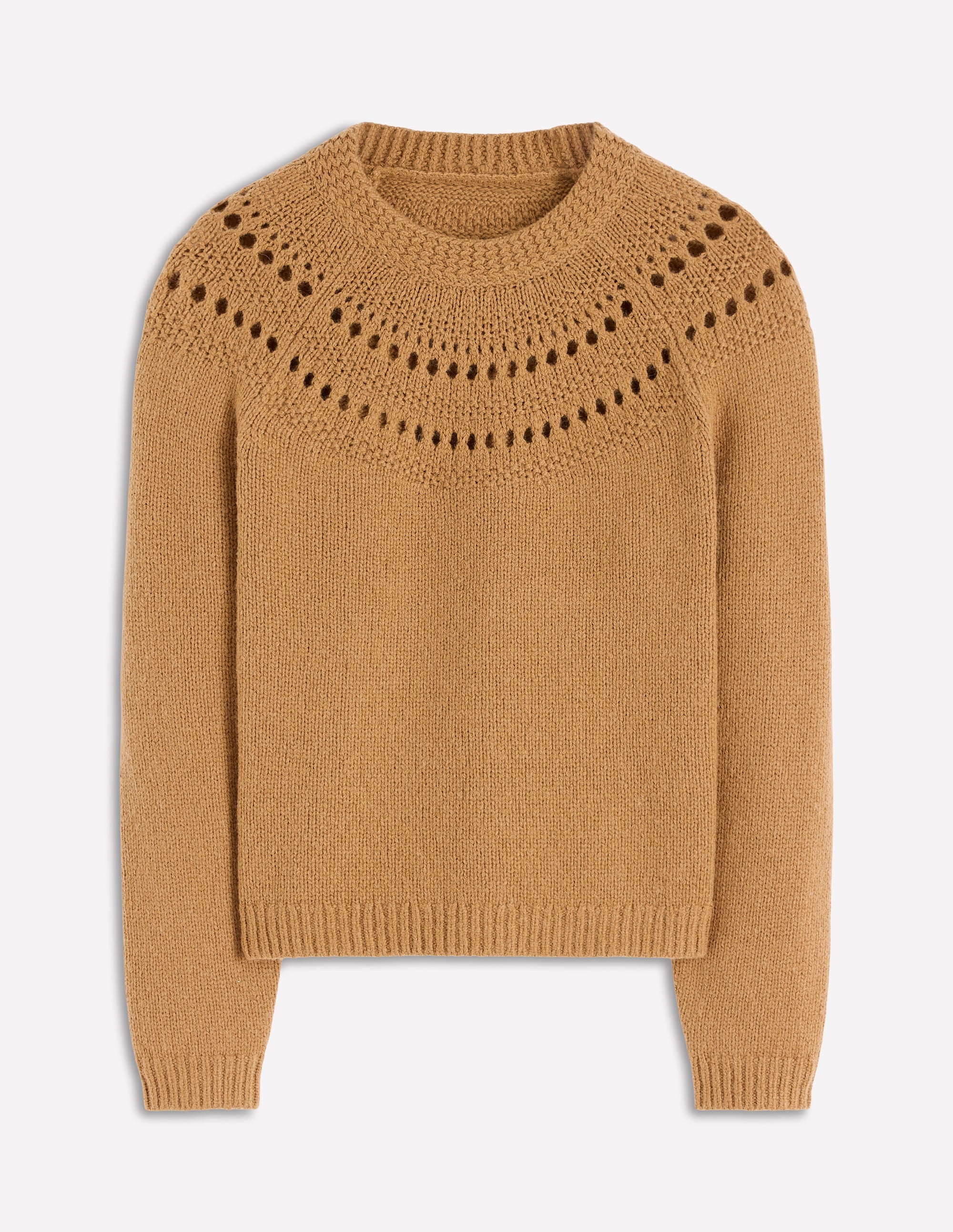 Fluffy Chunky Sweater-Camel Melange - Image 6
