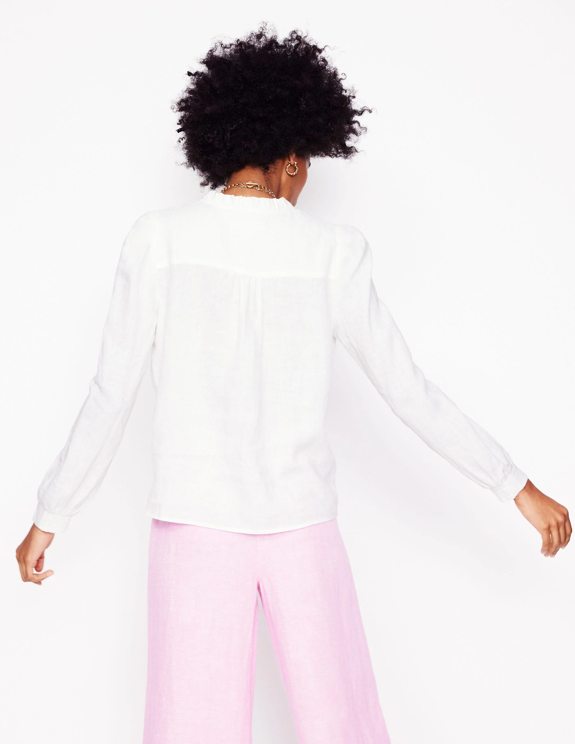 Grace Linen Top-White - Image 2