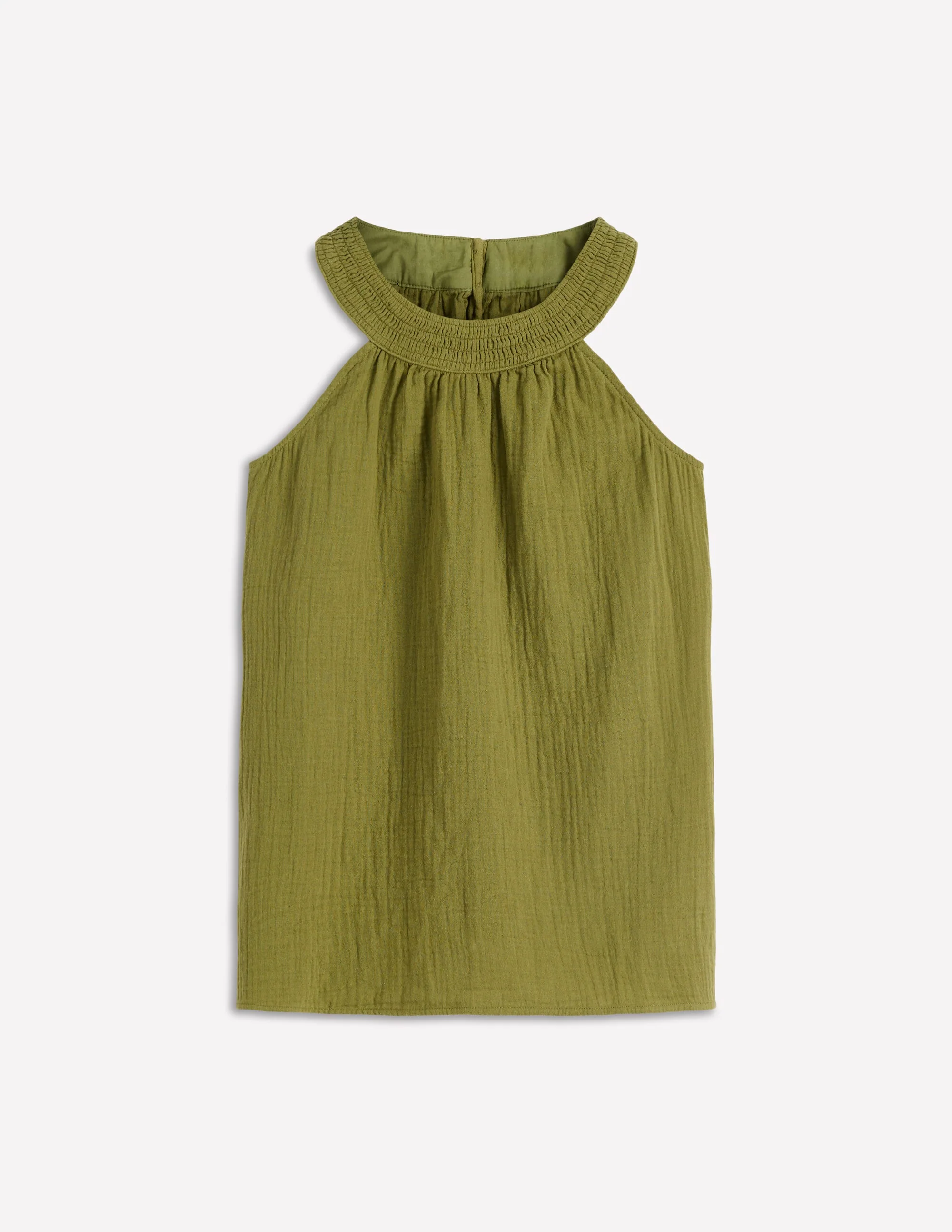 Halter-neck Double Cloth Top-Woodland Green - Image 5