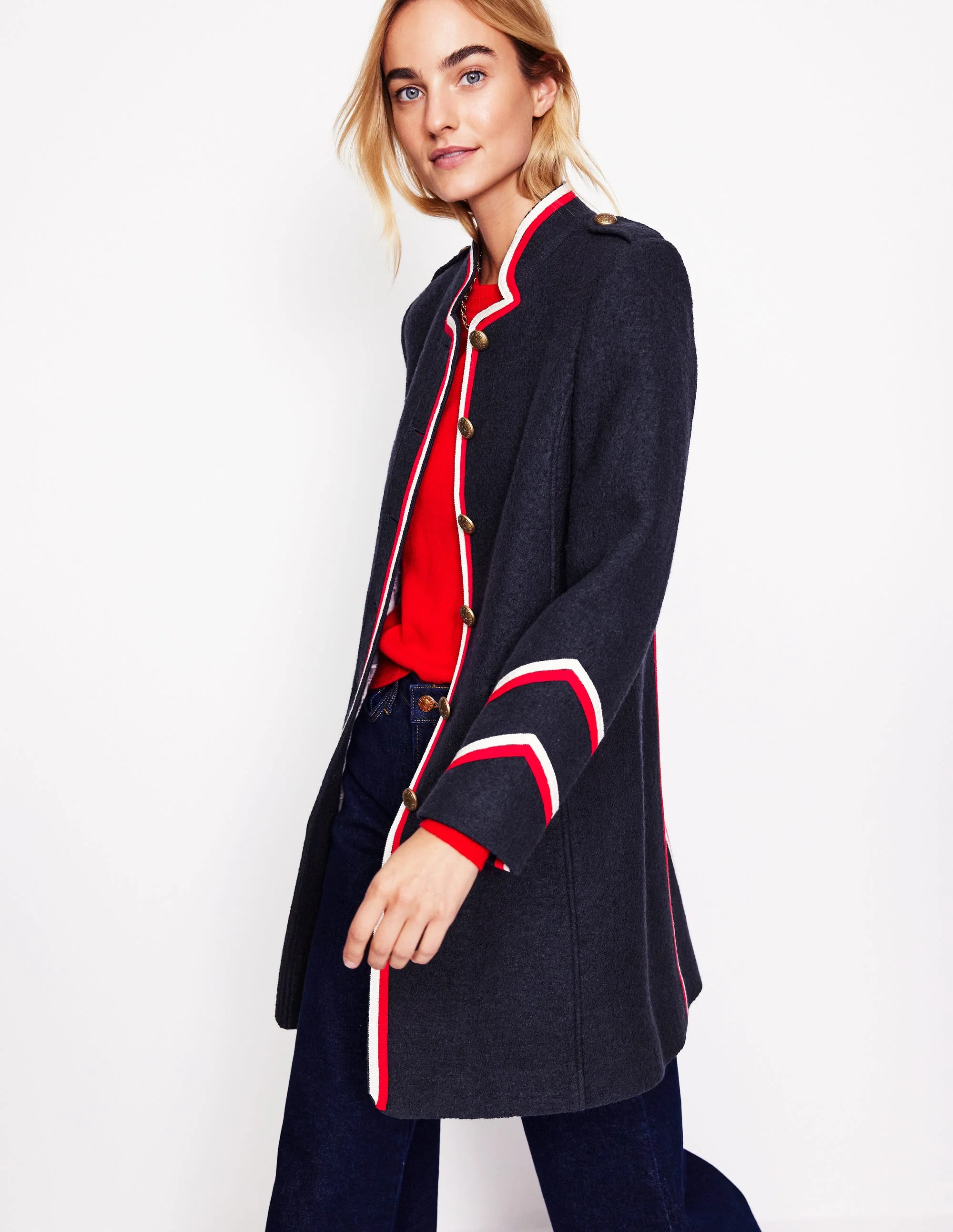 Hamilton Tipped Coat-Tipped Navy - Image 4