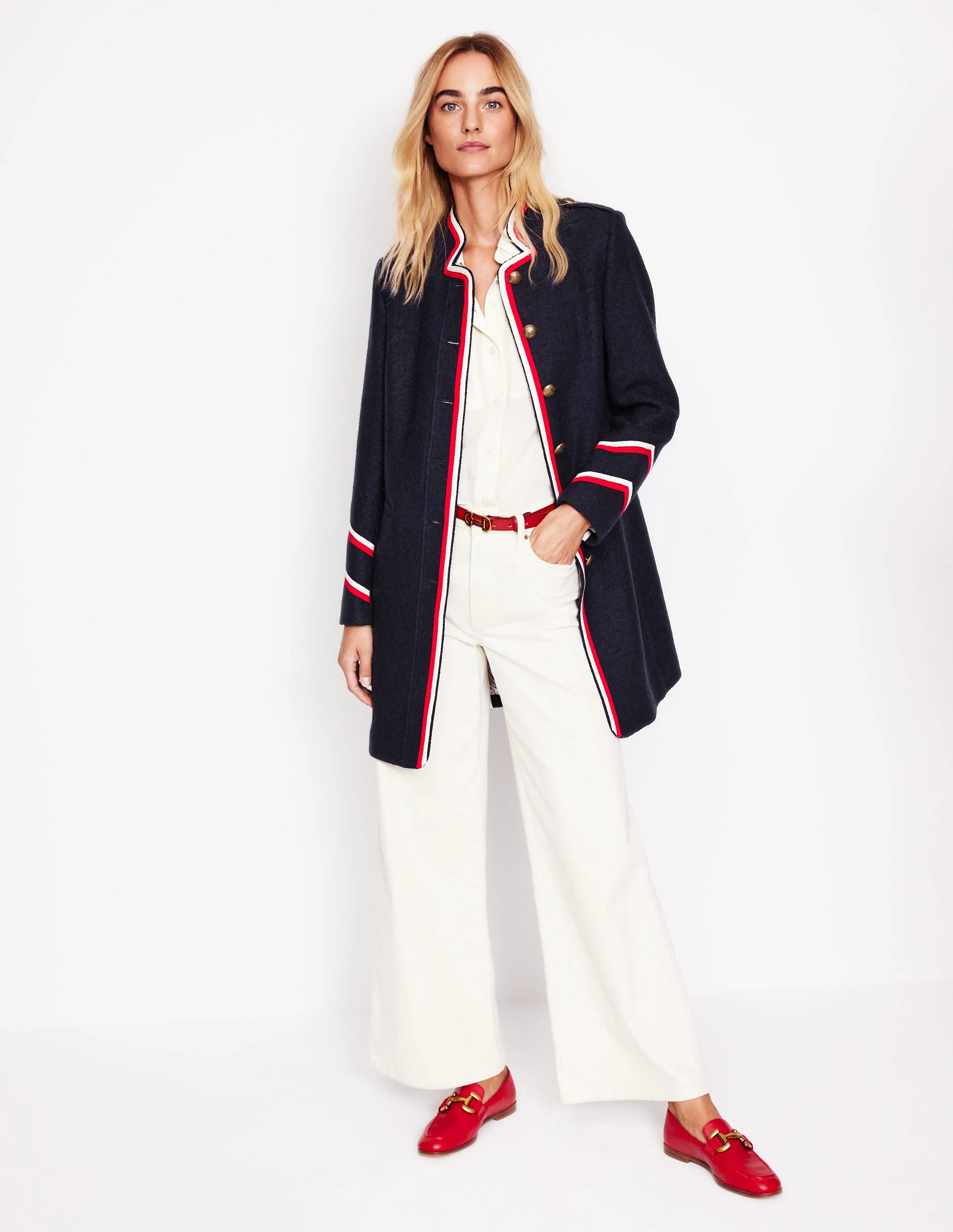 Hamilton Tipped Coat-Tipped Navy - Image 5
