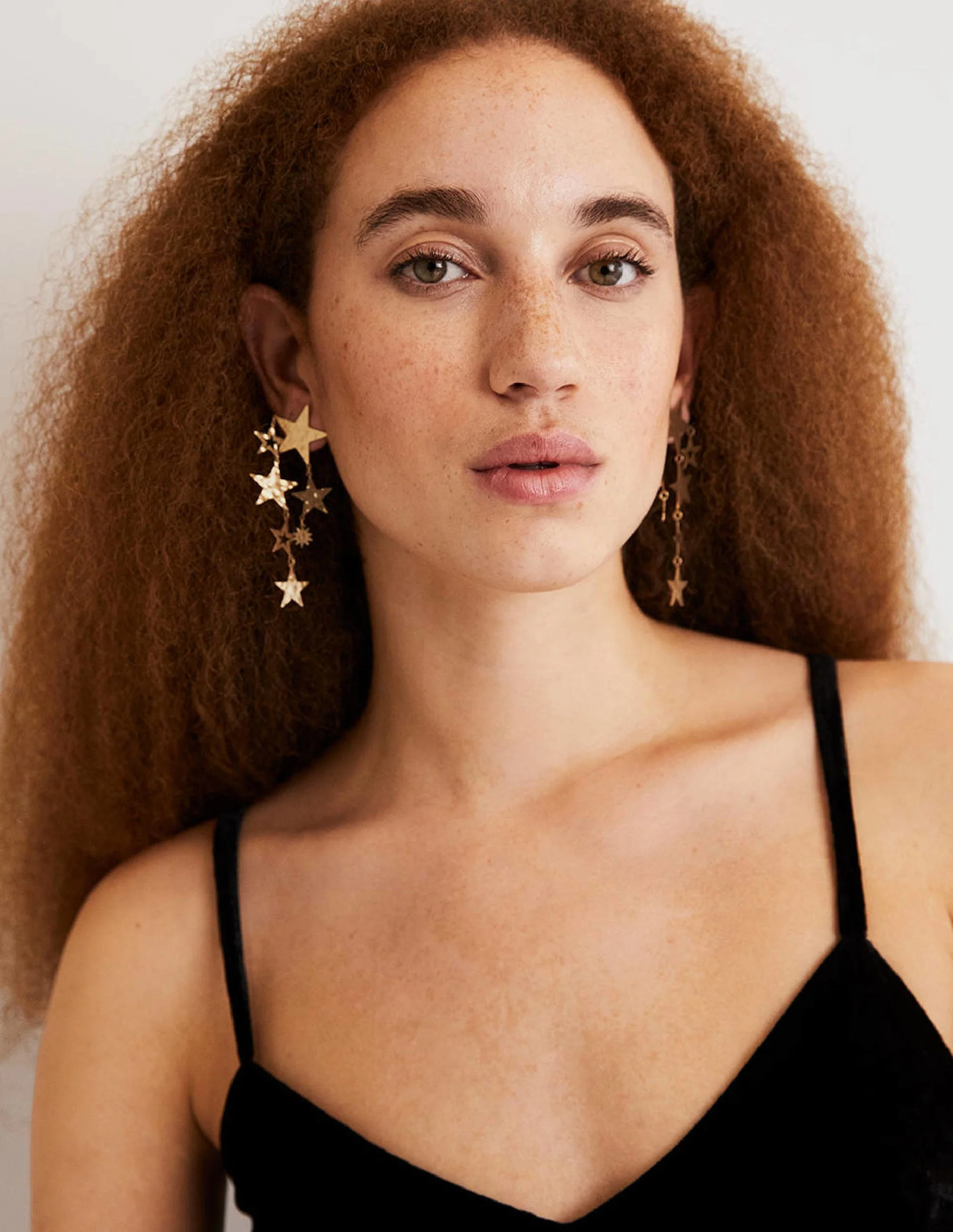 Hammered Drop Earrings-Stars