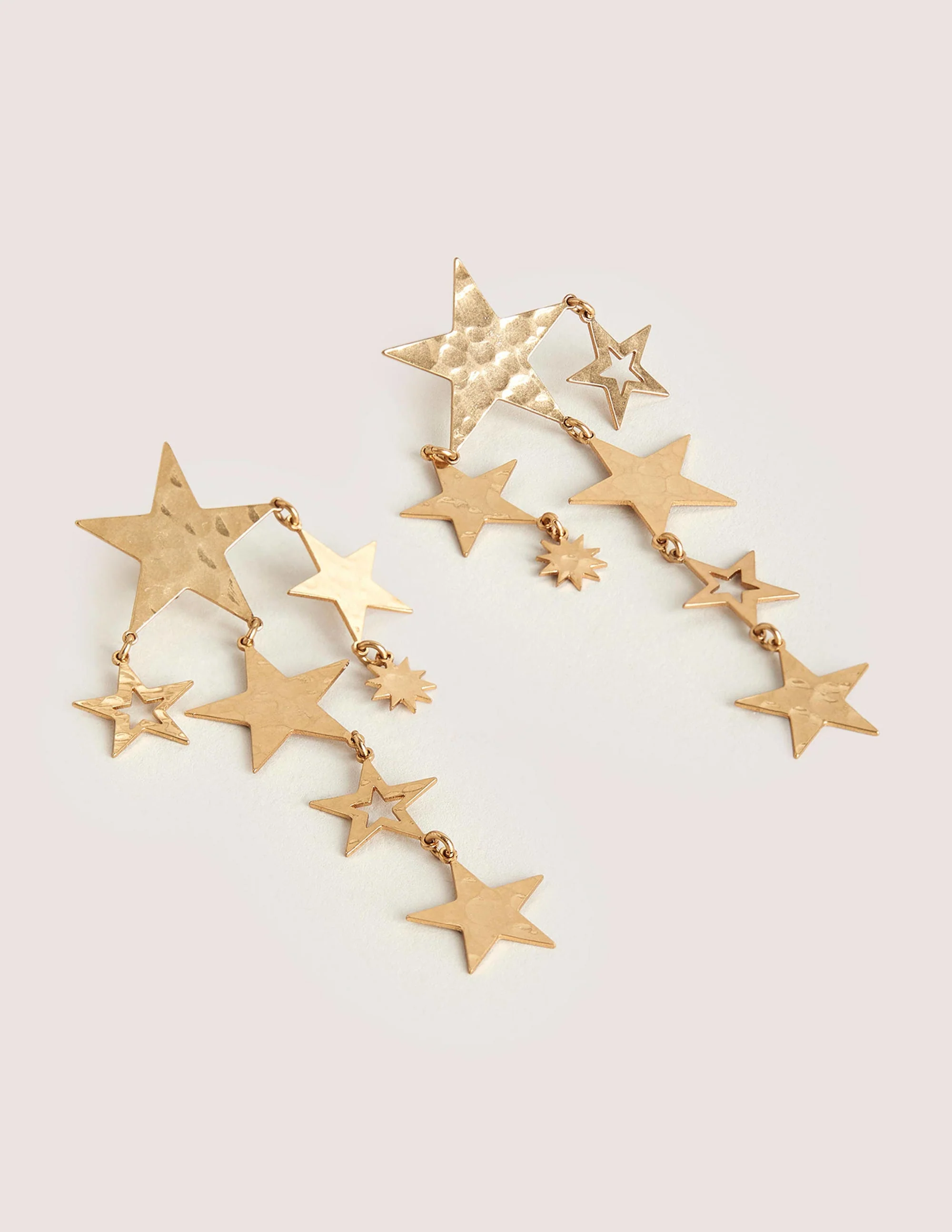 Hammered Drop Earrings-Stars - Image 2