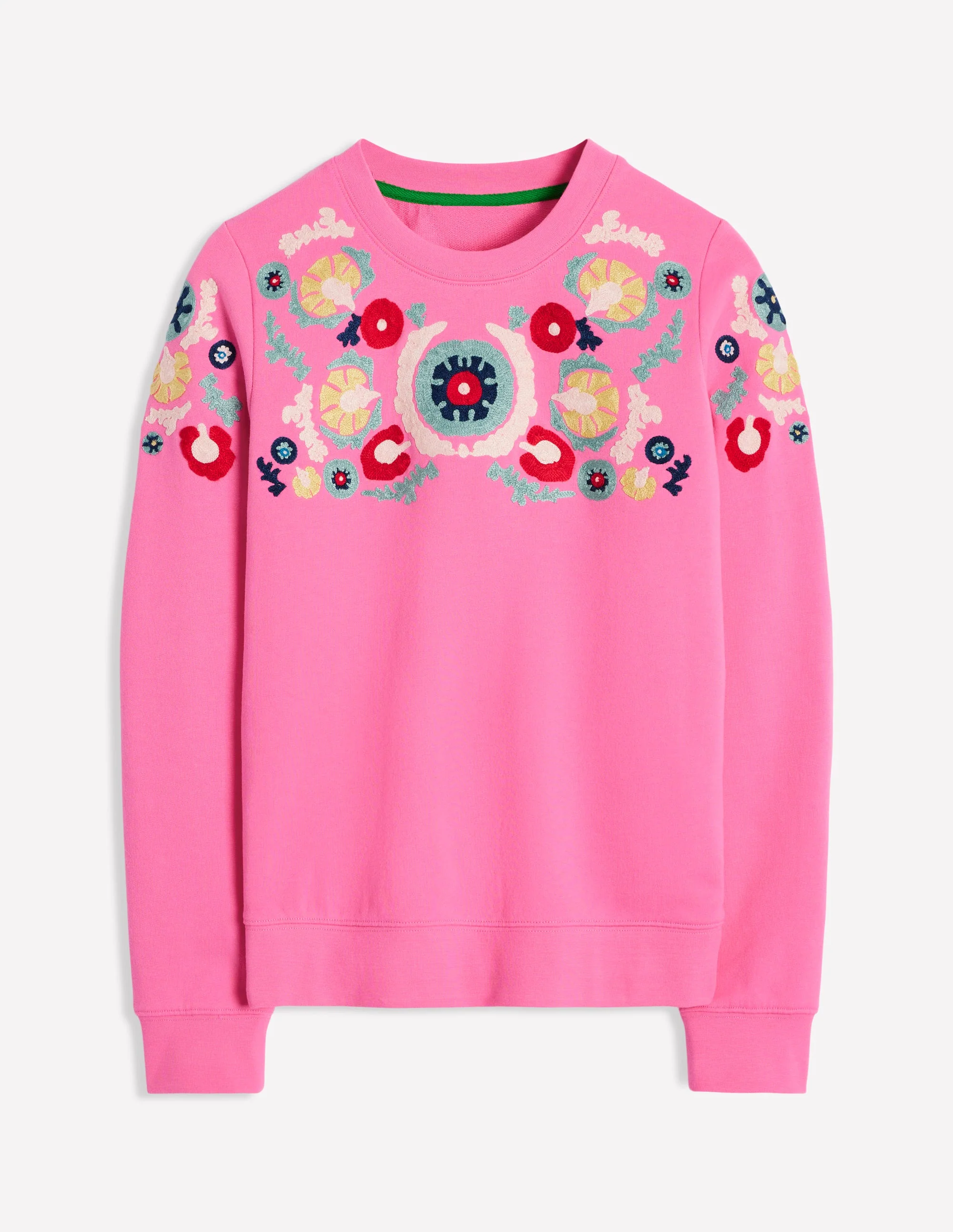 Hannah Embroidered Sweatshirt-Pink Rose - Image 5
