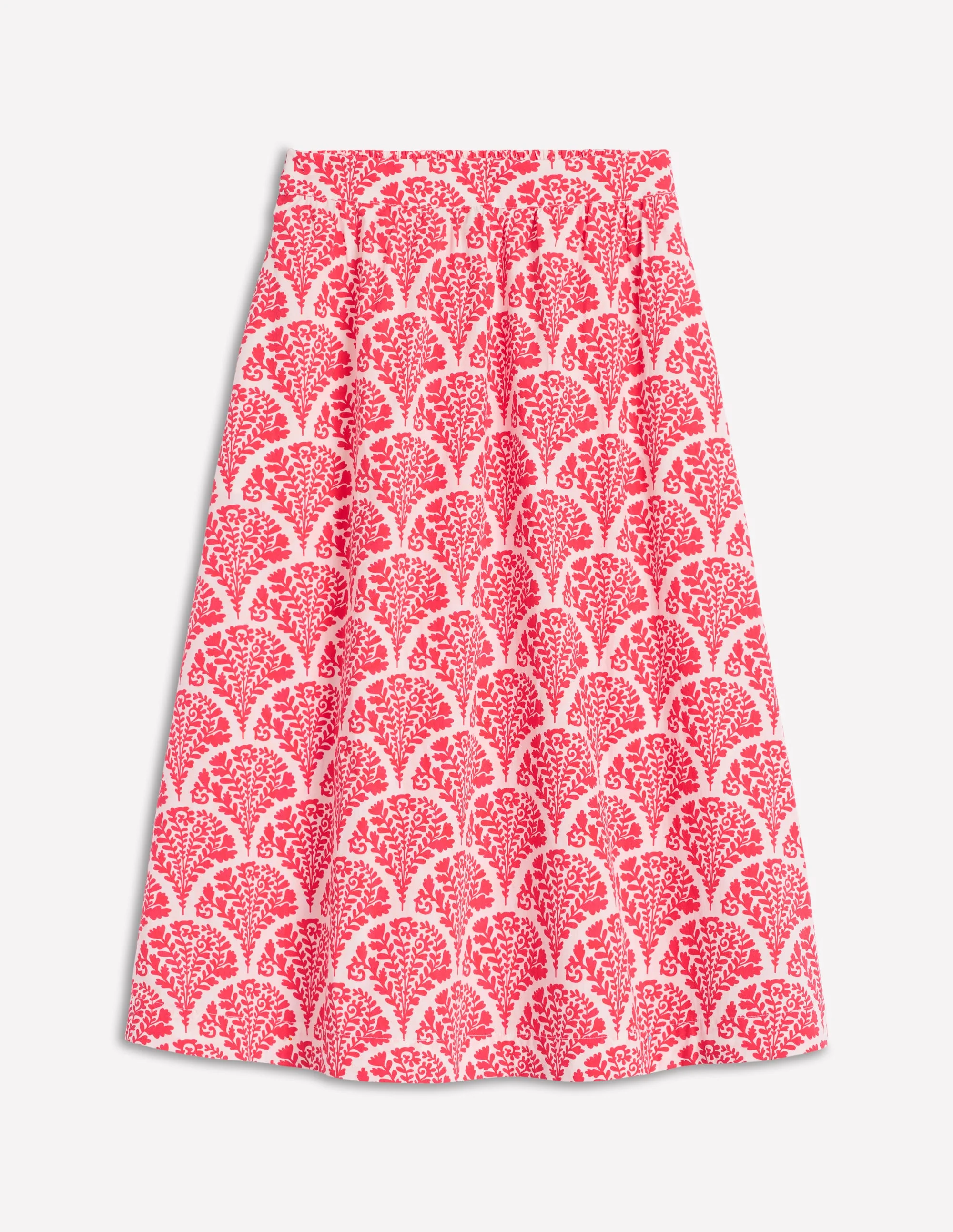 Hattie Poplin Midi Skirt-Jam Red, Blossomy - Image 5