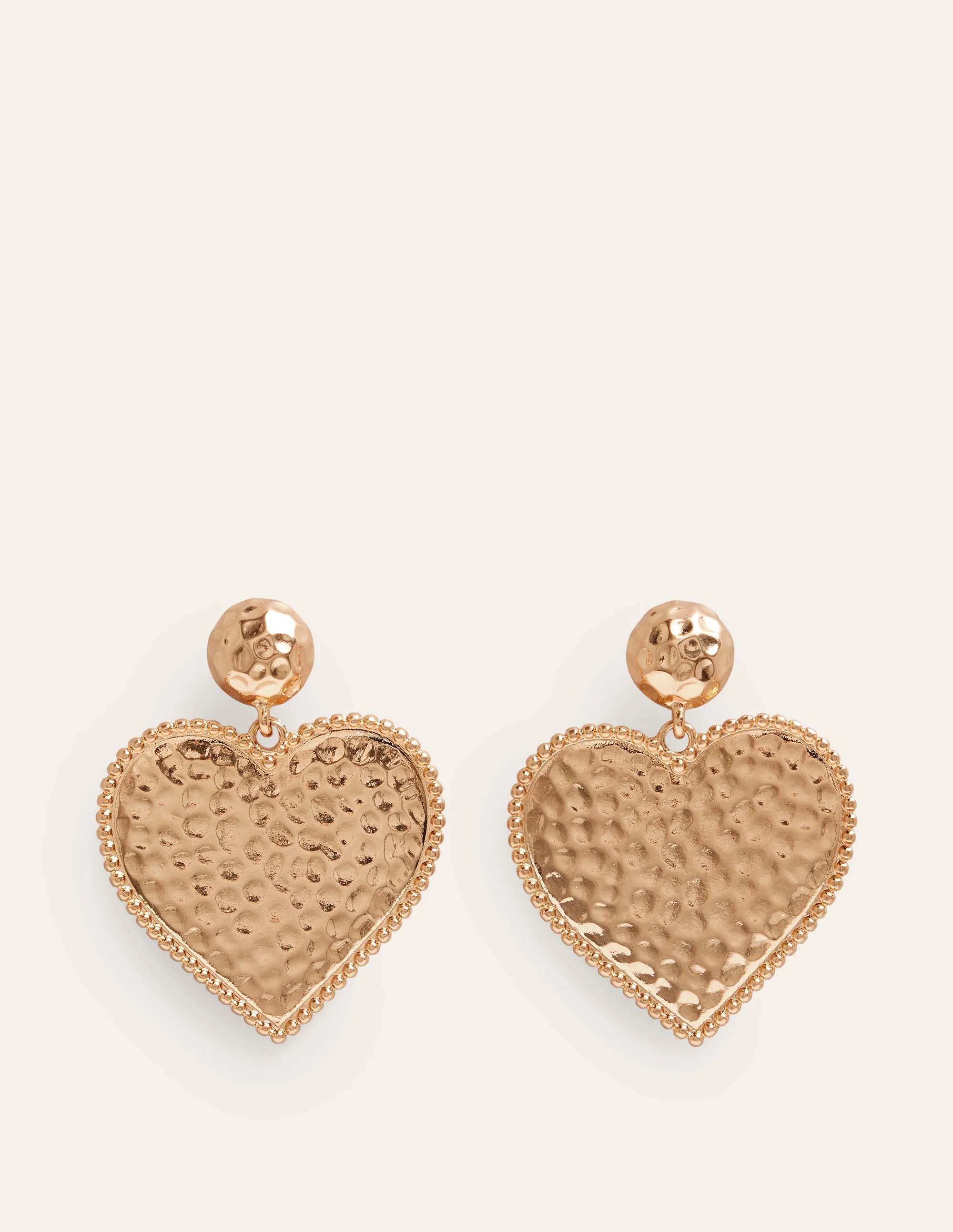 Heart Statement Earrings-Gold - Image 2