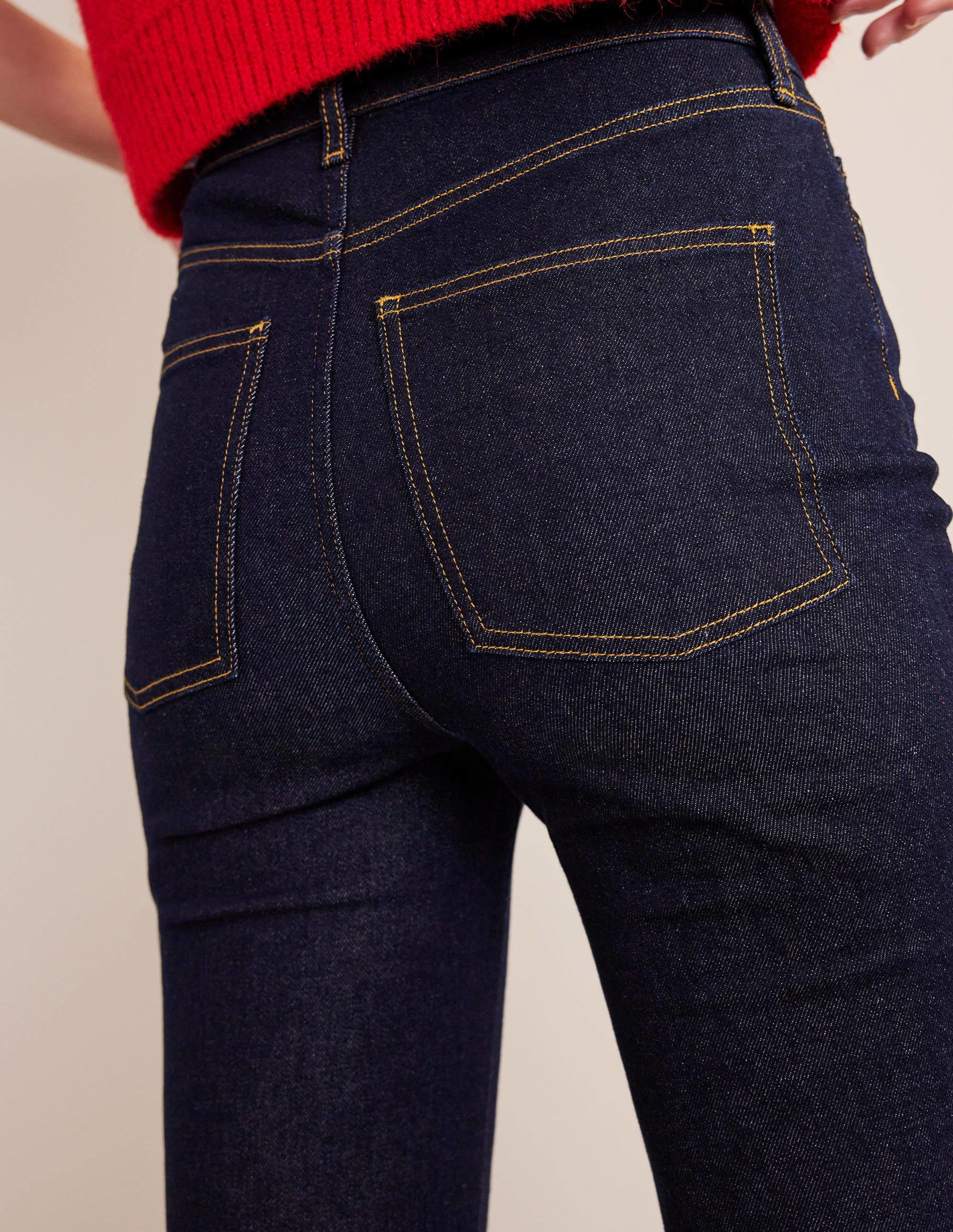 High Rise Flare Jeans-Indigo - Image 2