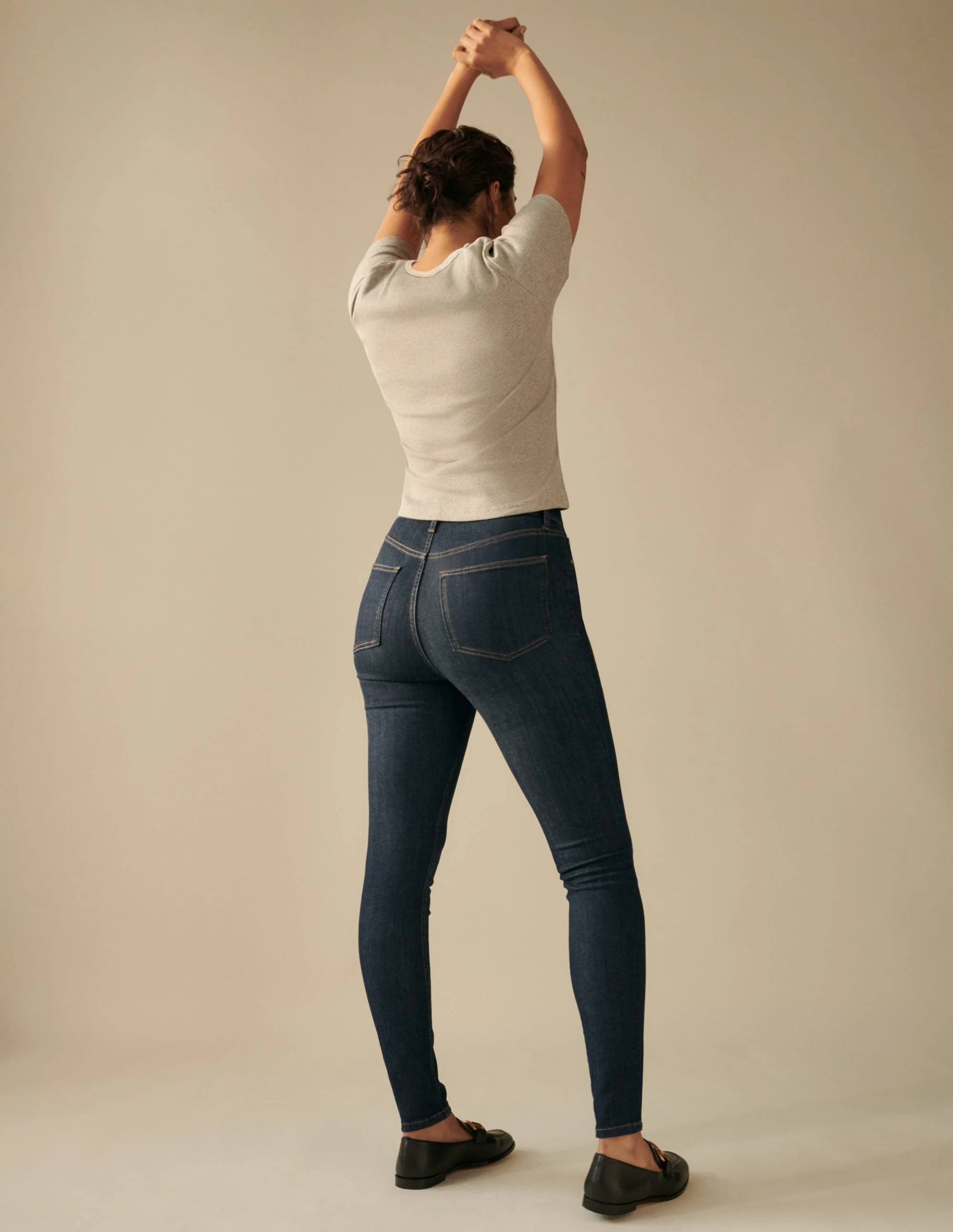High Rise Skinny Jeans-Indigo - Image 6