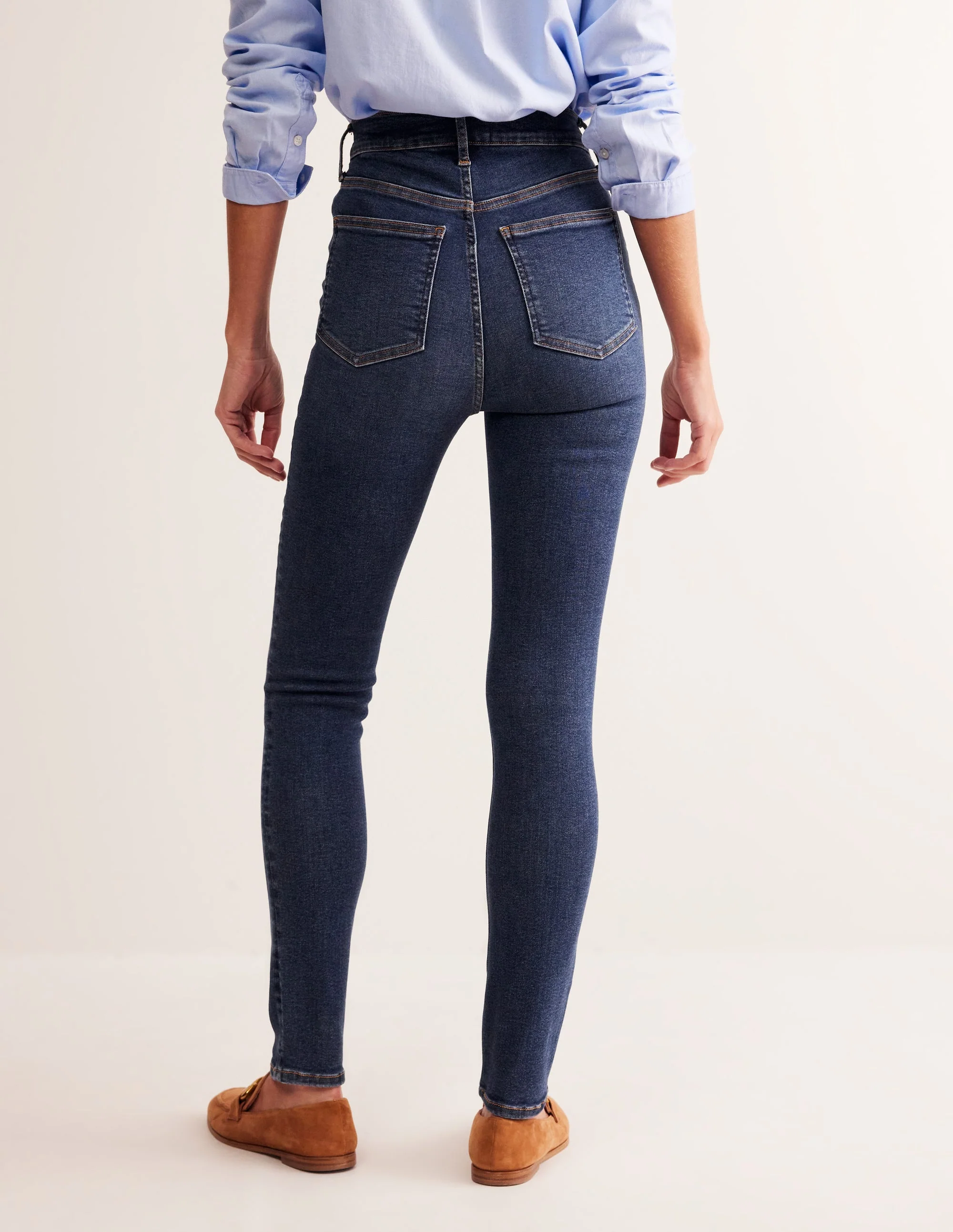 High Rise Skinny Jeans-Mid Wash - Image 3