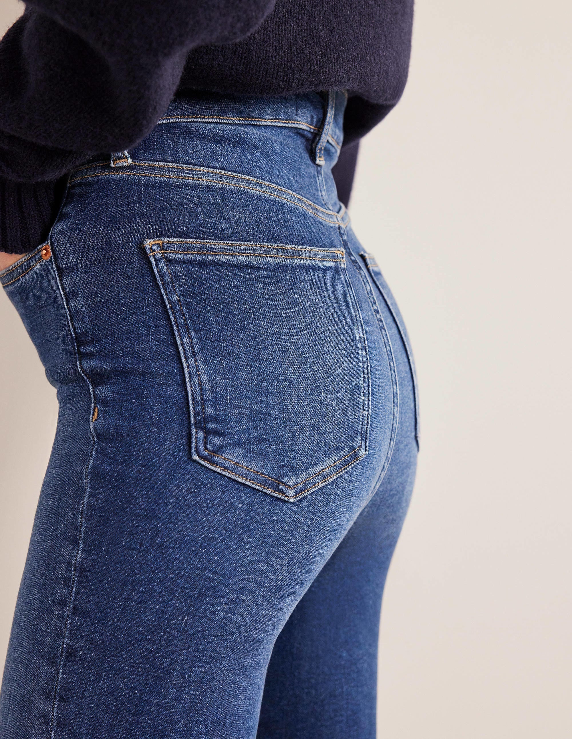 High Rise Super Flare Jeans-Mid Vintage - Image 2