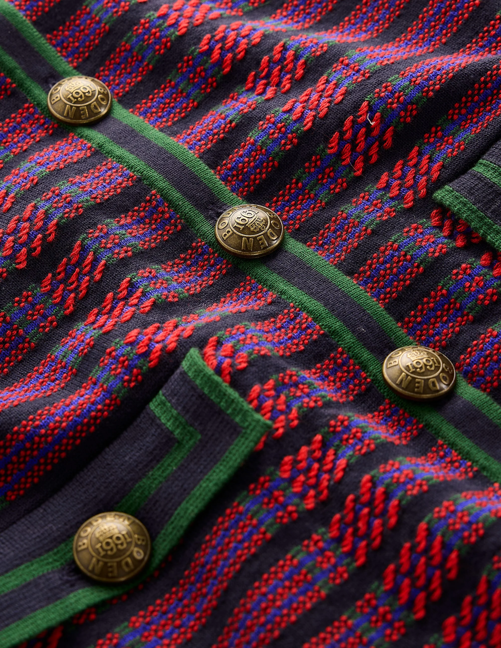 Holly Knitted Jacket-Multi, Check - Image 6