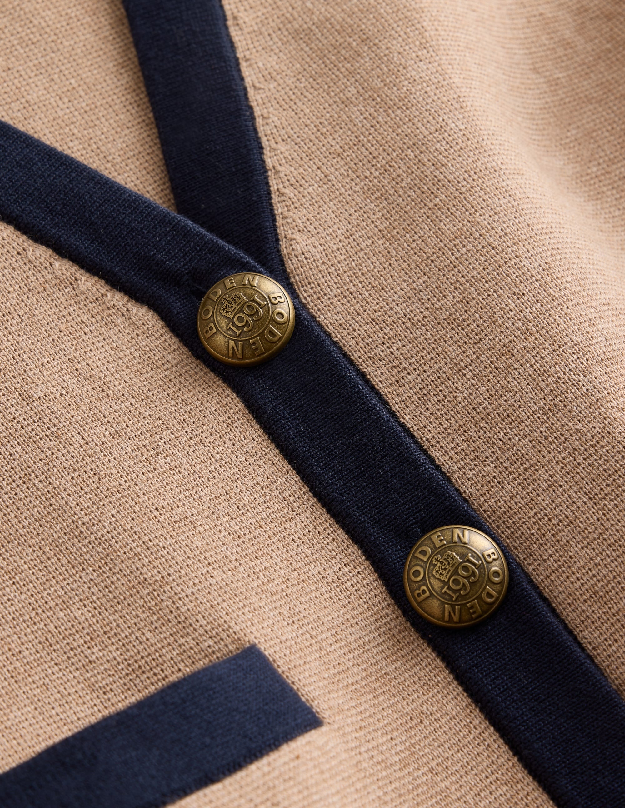 Holly Knitted Waistcoat-Camel Melange - Image 7