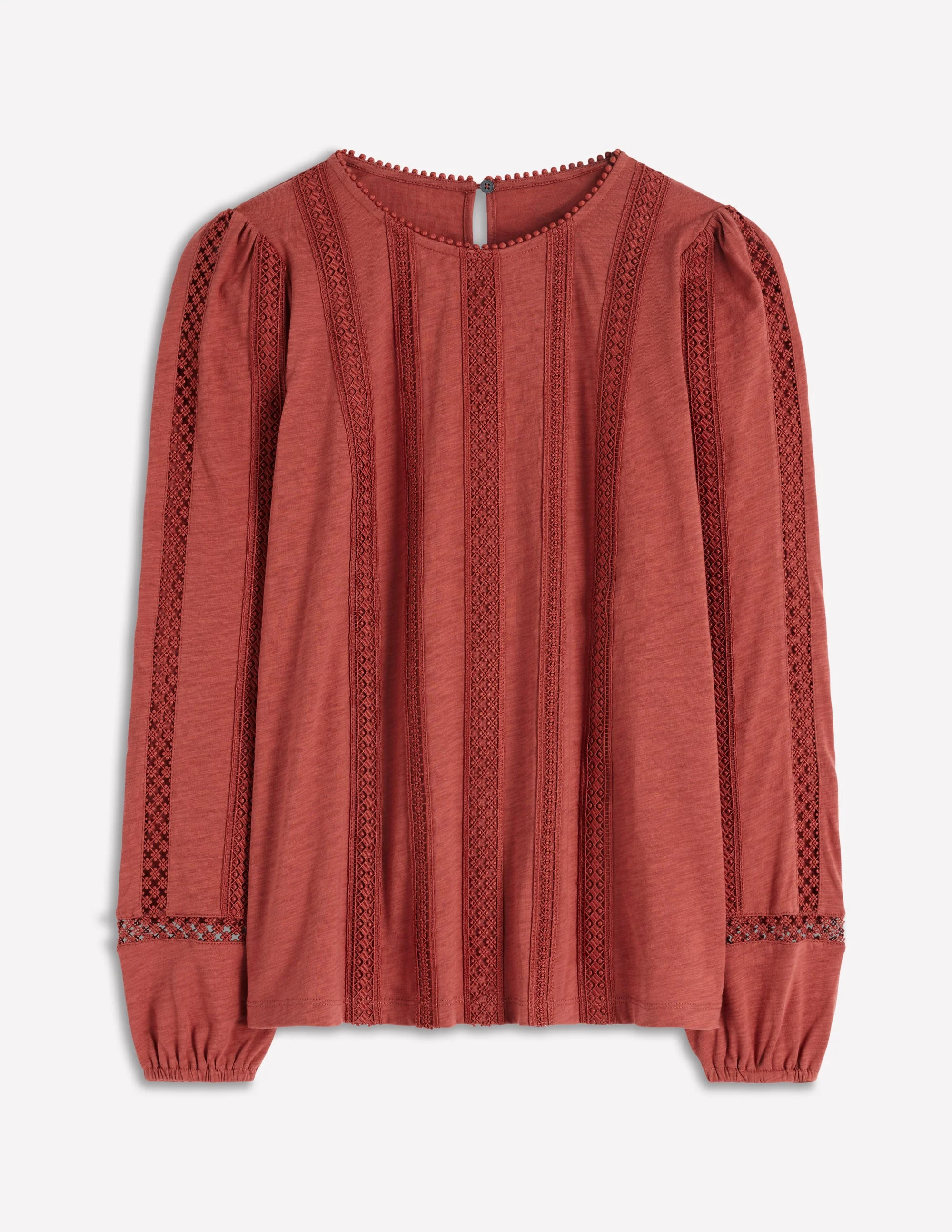 Imi Jersey Trim Top-Barn Red - Image 6