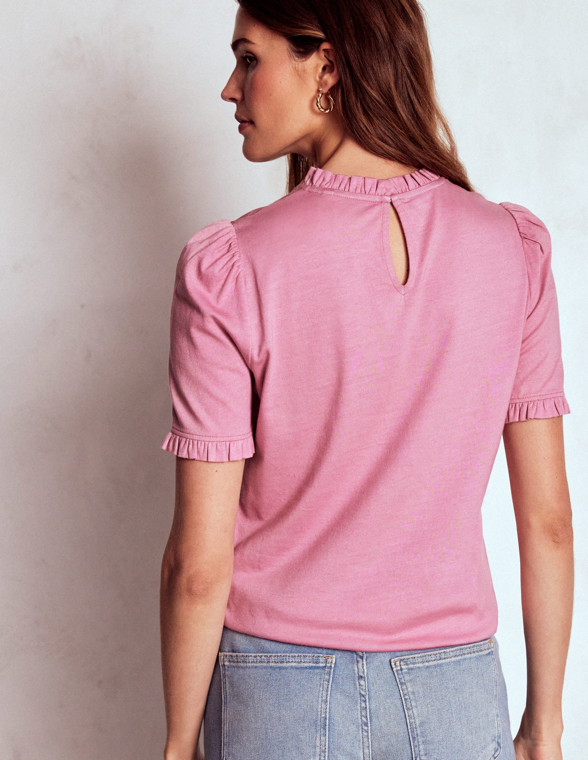 Imi Supersoft Frill T-shirt-Formica Pink - Image 3