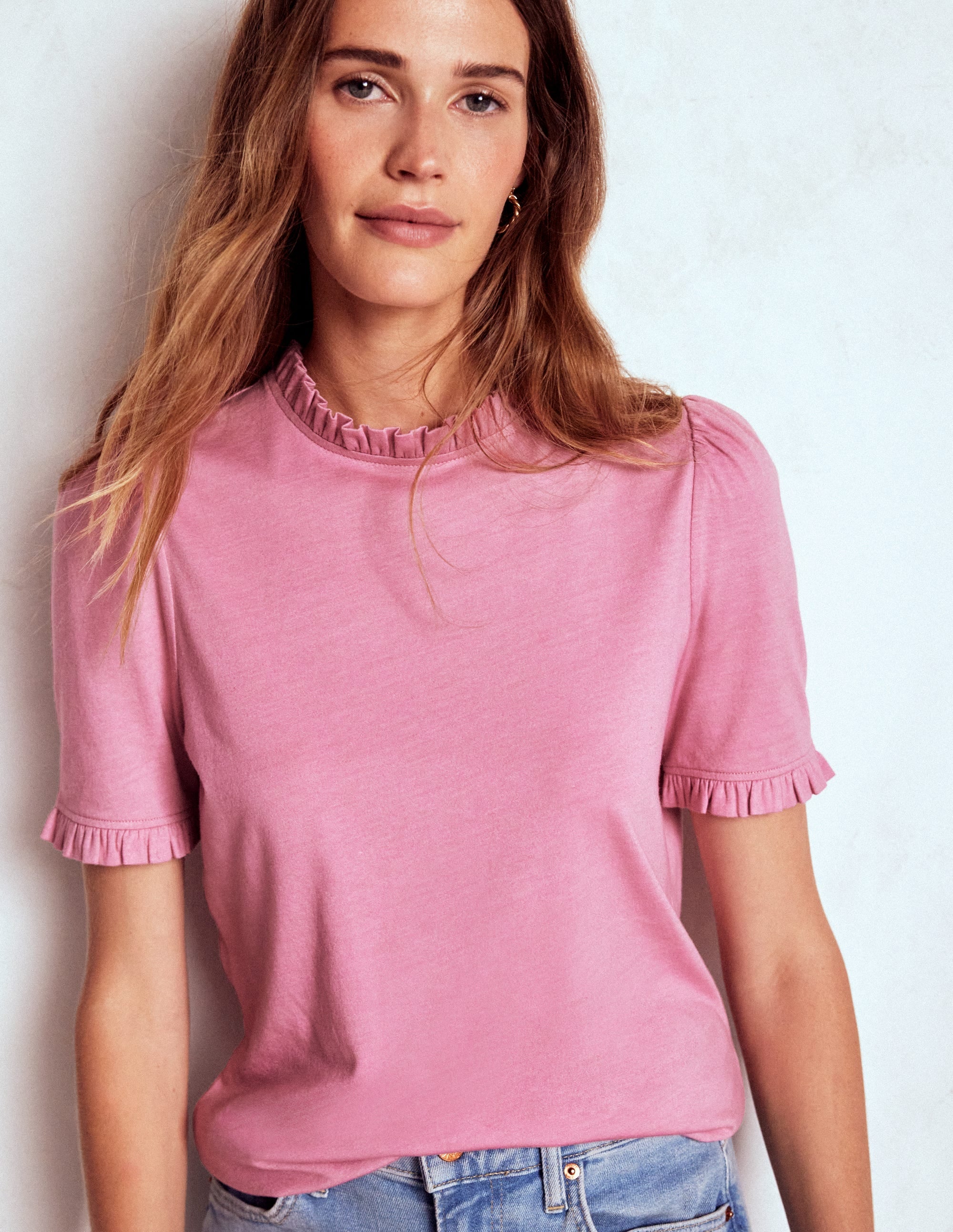 Imi Supersoft Frill T-shirt-Formica Pink - Image 4