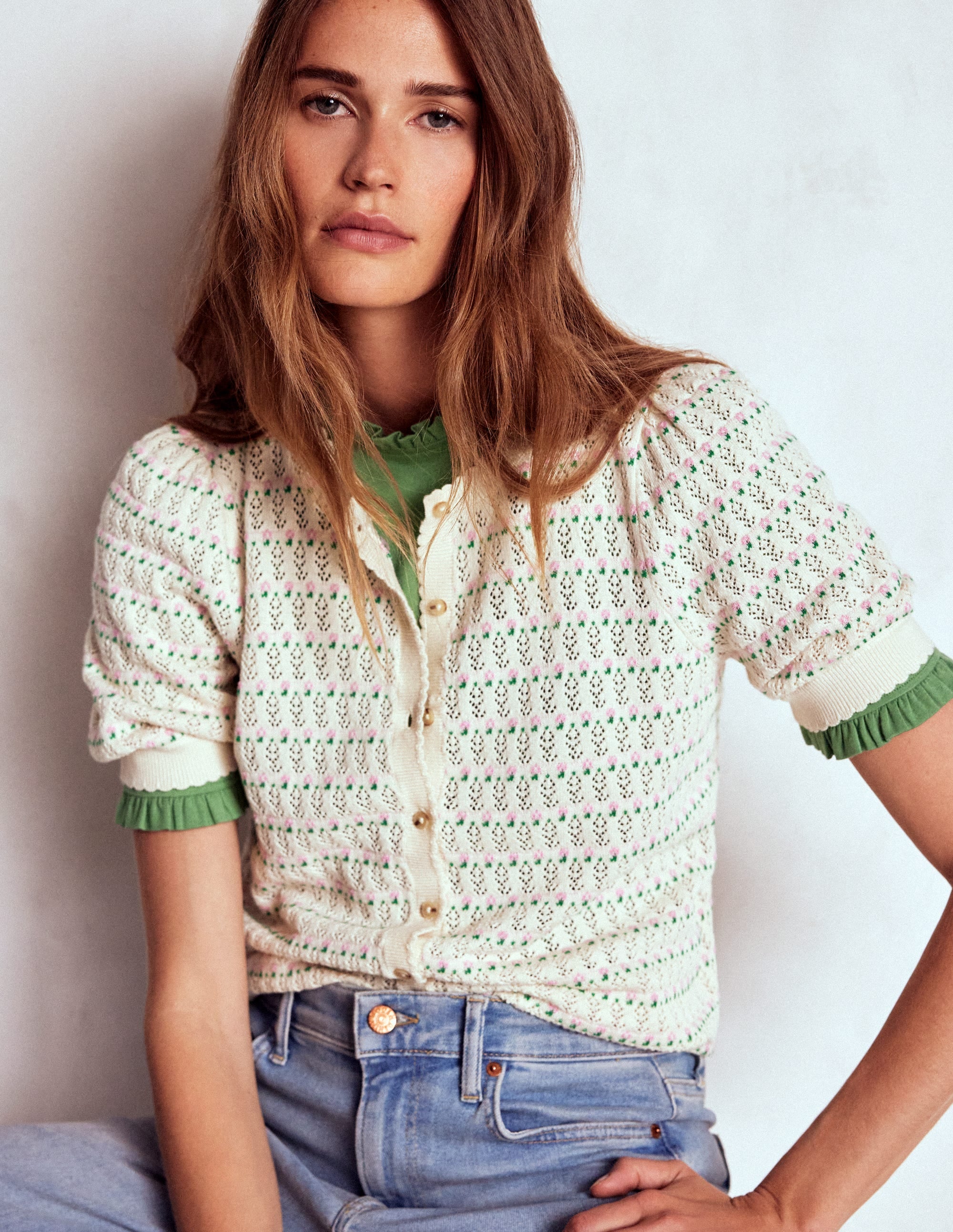 Imi Supersoft Frill T-shirt-Newt Green - Image 2
