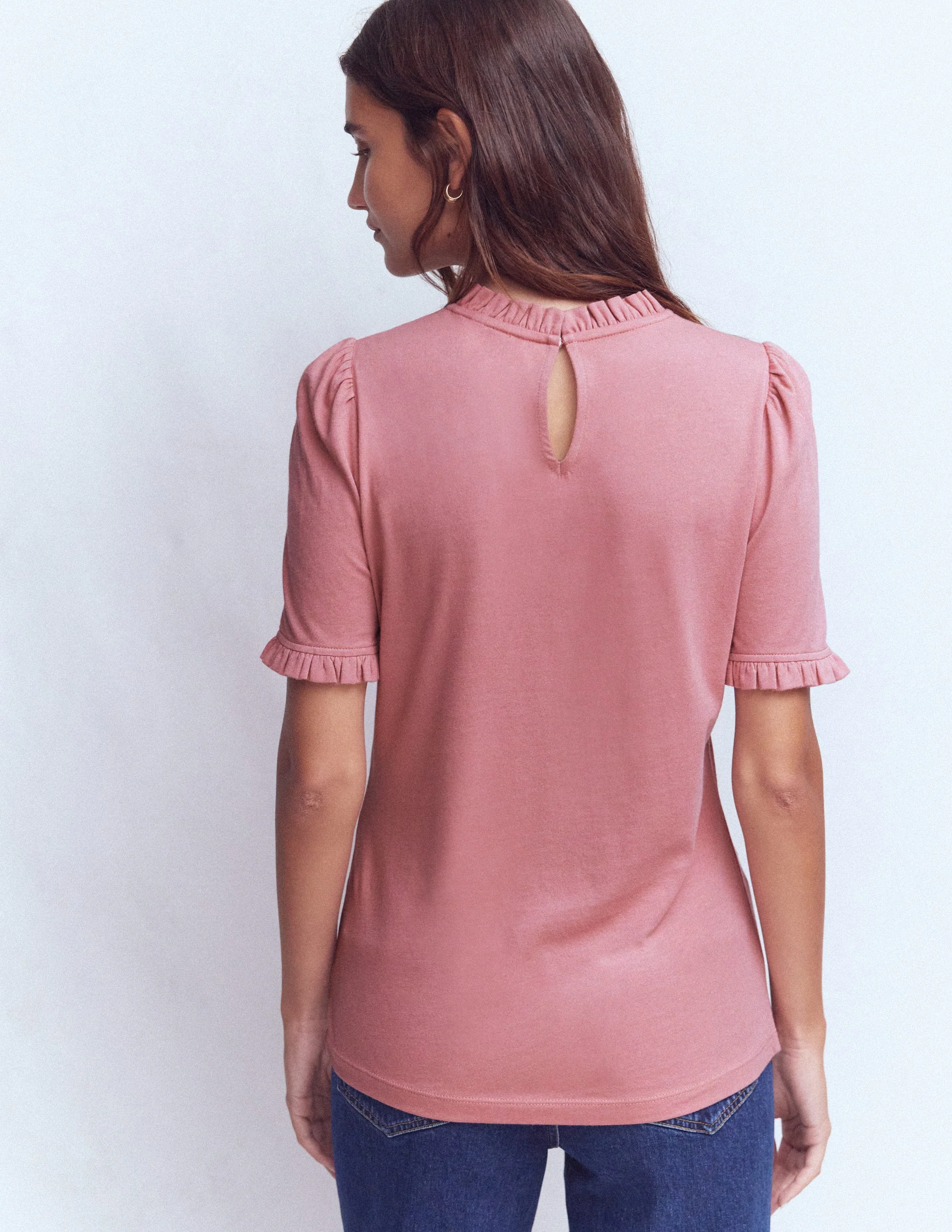 Imi Supersoft Frill T-shirt-Vintage Rose - Image 3
