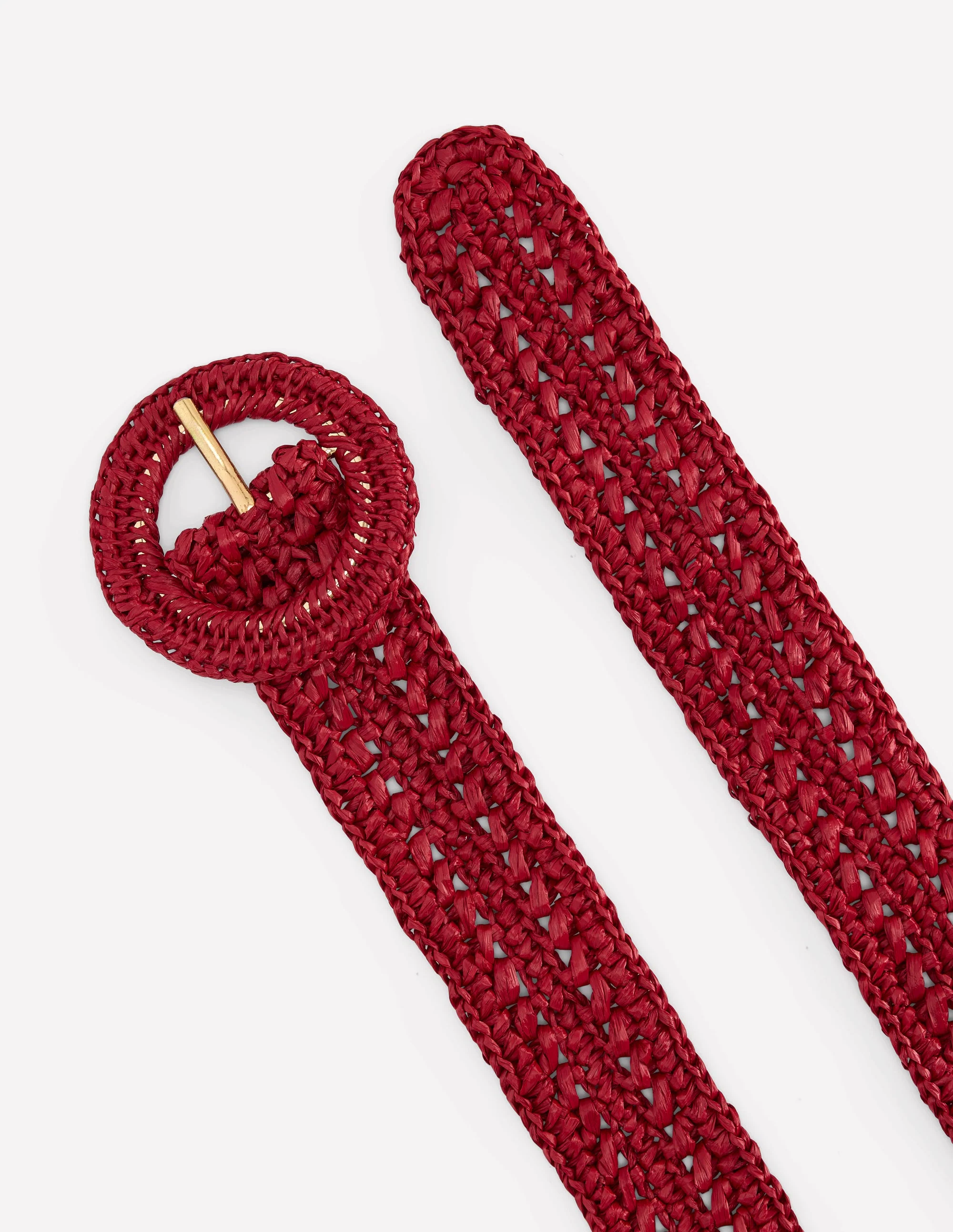 Interest Raffia Belt-Red - Image 3