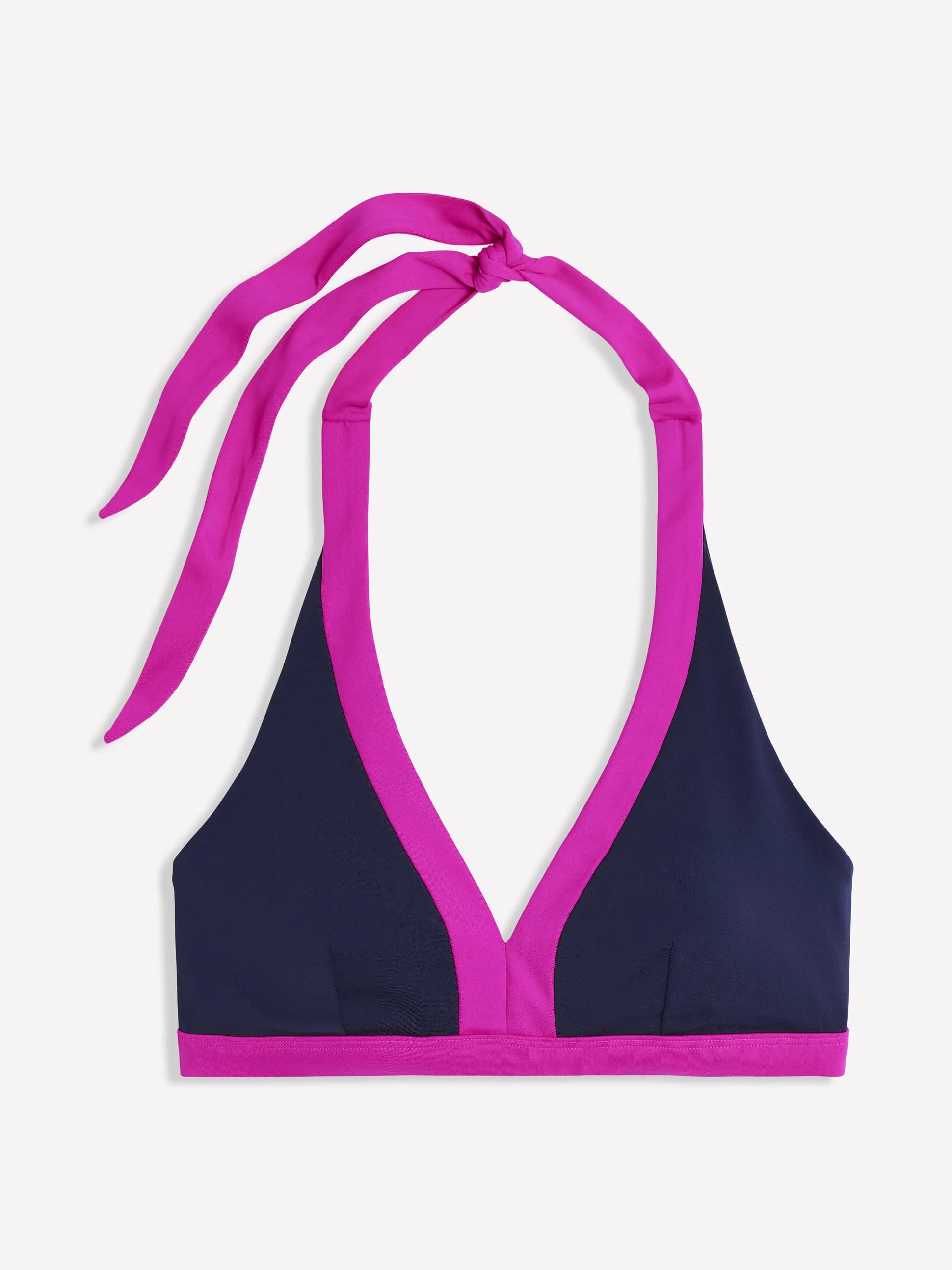 Ios V Panel Bikini Top-Navy, Pink - Image 5