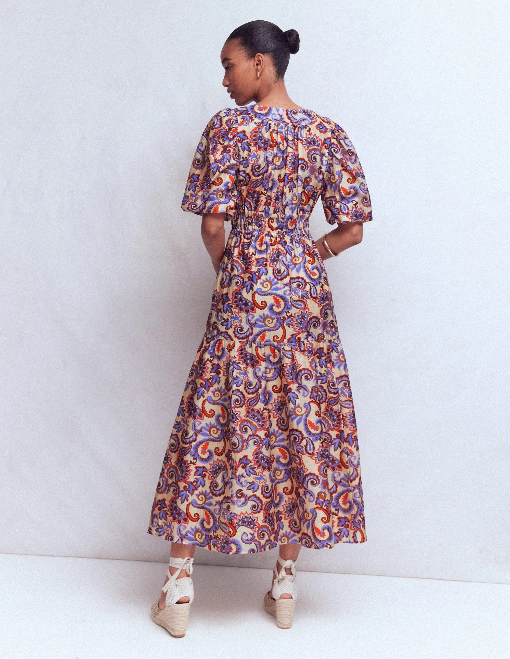 Irene Occasion Dress-Almond Milk, Paisley - Image 3