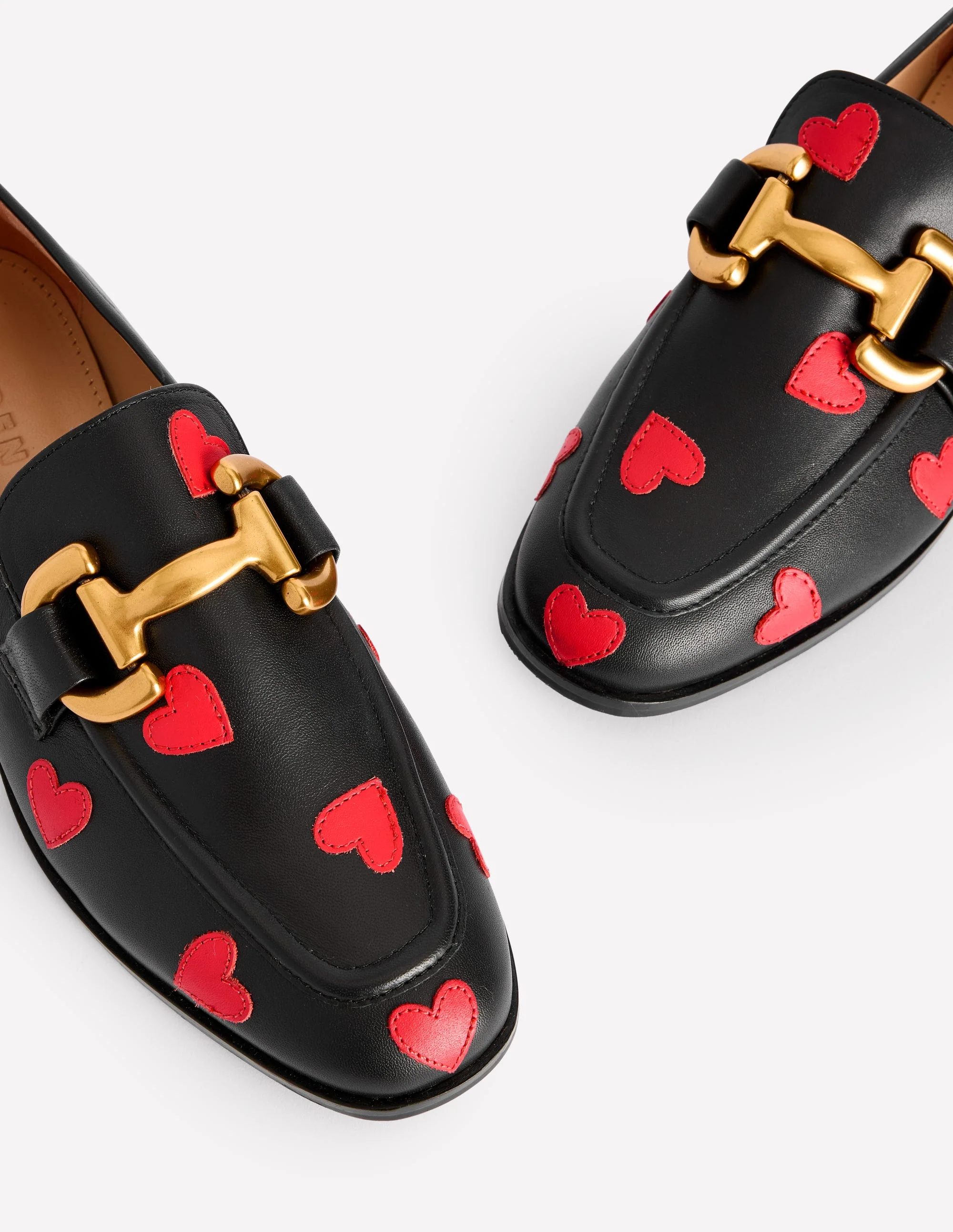 Iris Snaffle Loafers-Black Hearts - Image 4