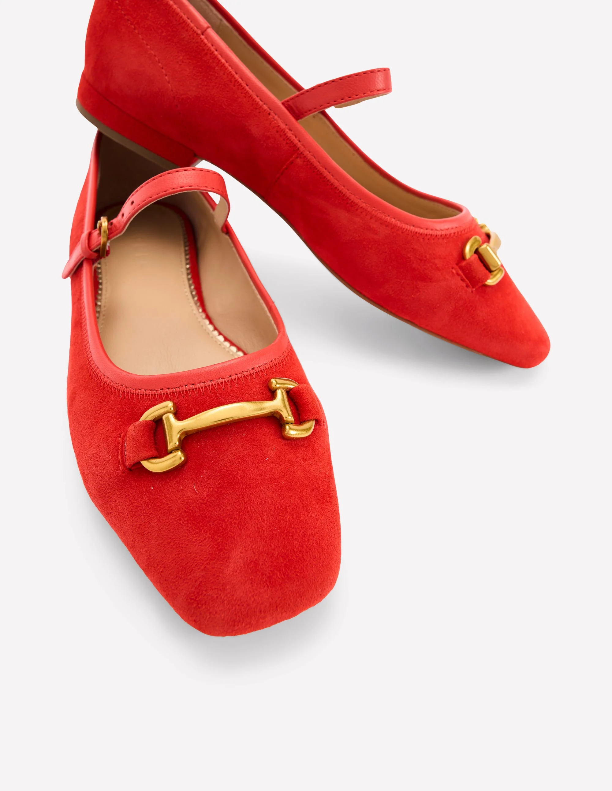 Iris Snaffle Mary Jane Flats-Red - Image 4