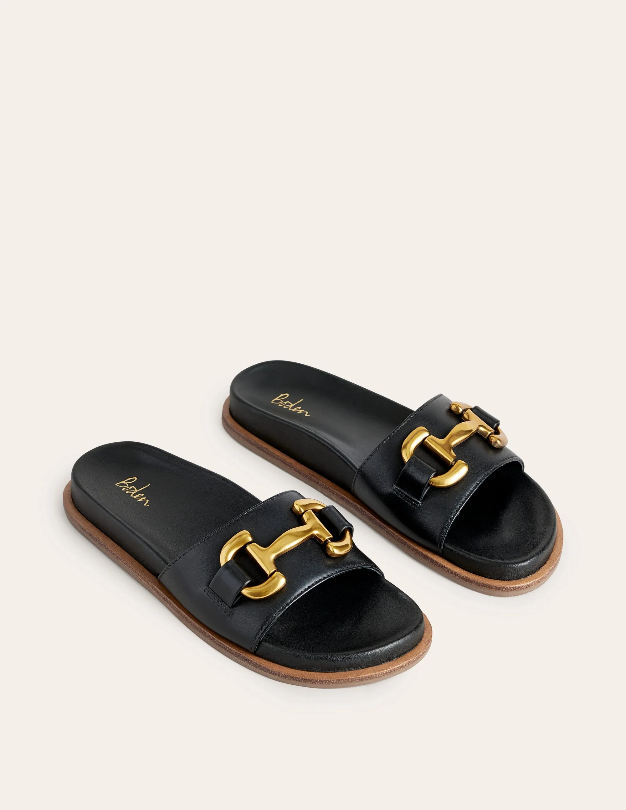 Iris Snaffle Slider Sandals-Black - Image 3