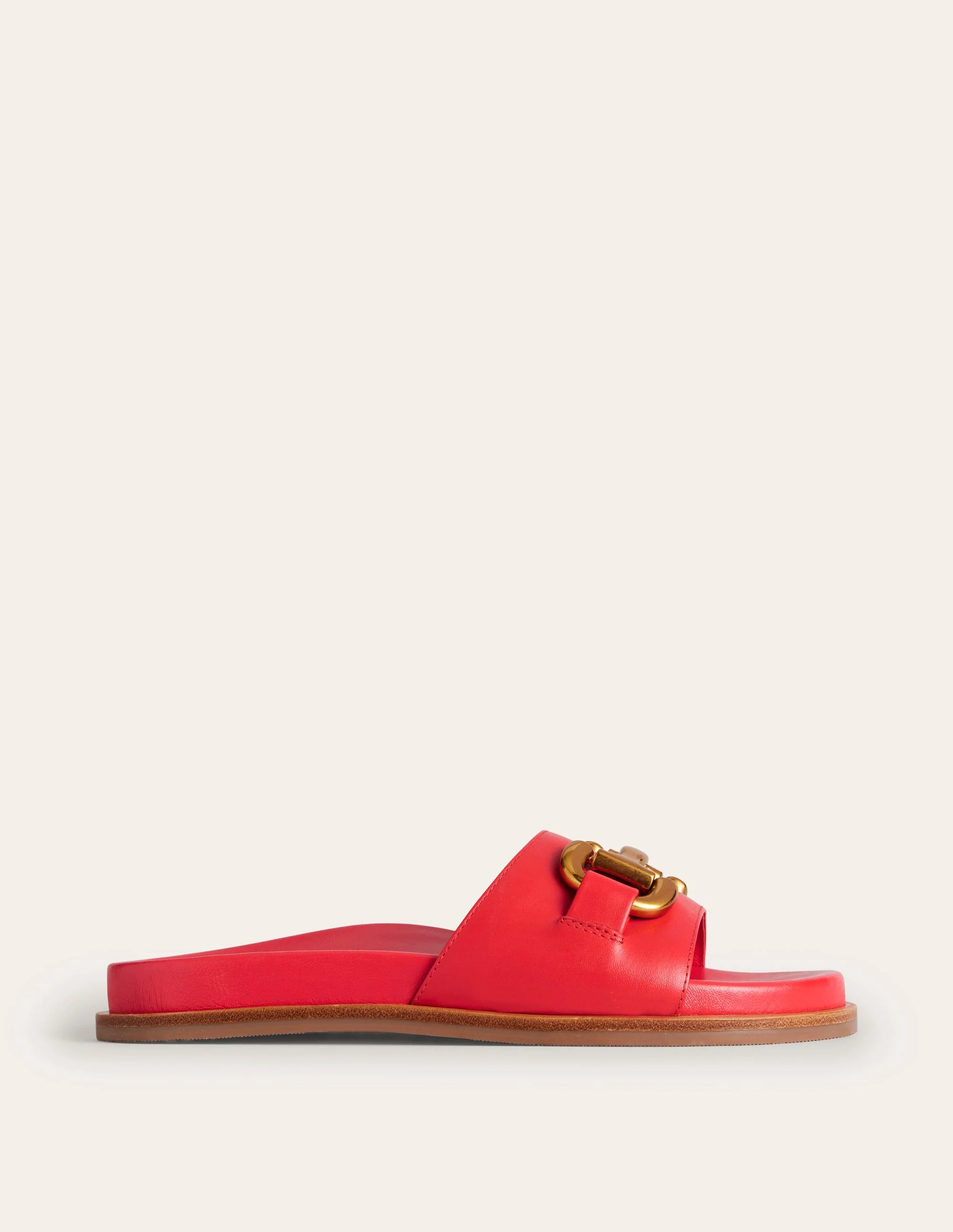Iris Snaffle Slider Sandals-Red Leather - Image 2